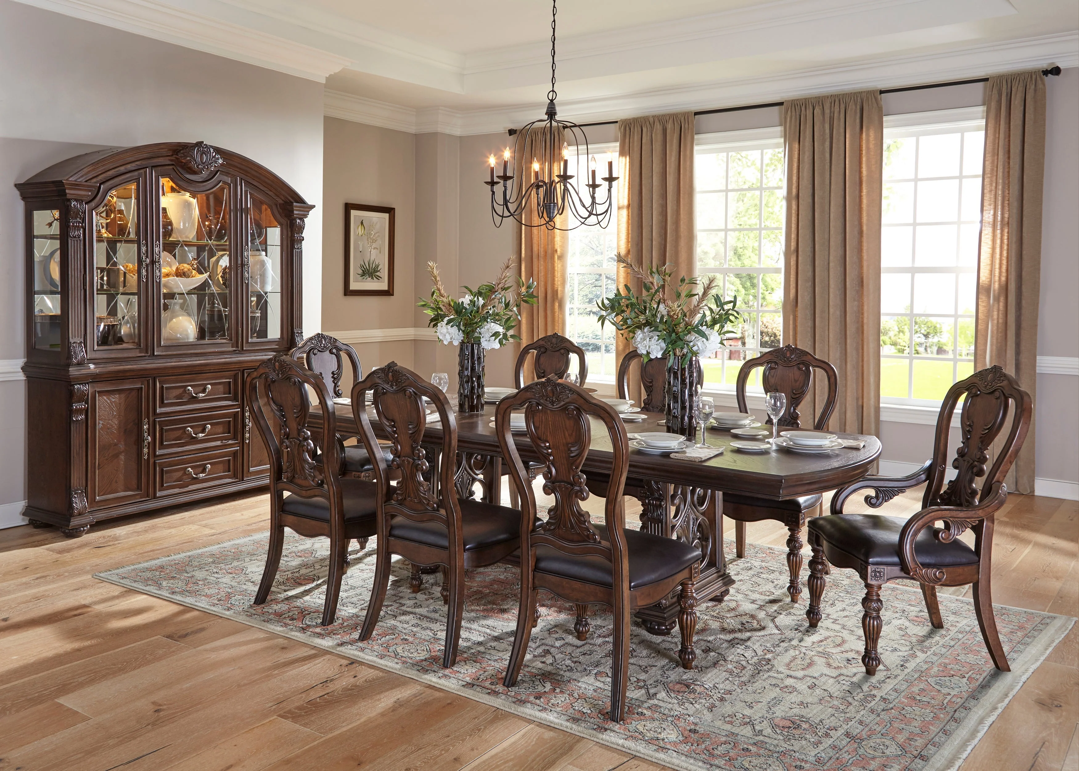 Bergen Dark Oak Dining Table - Image 8