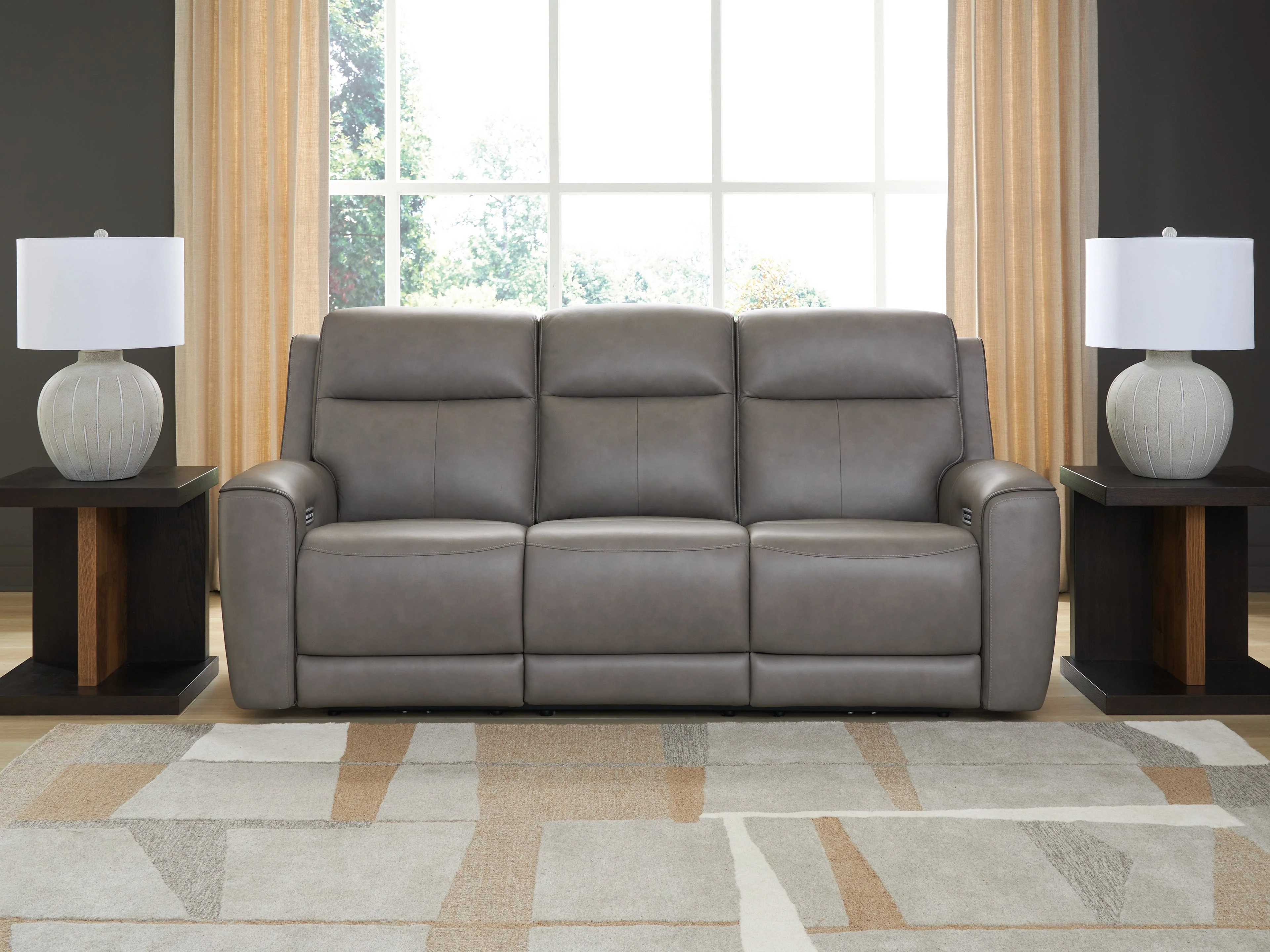 5Z-Relaxation Coin Dual Power Leather Reclining Sofa