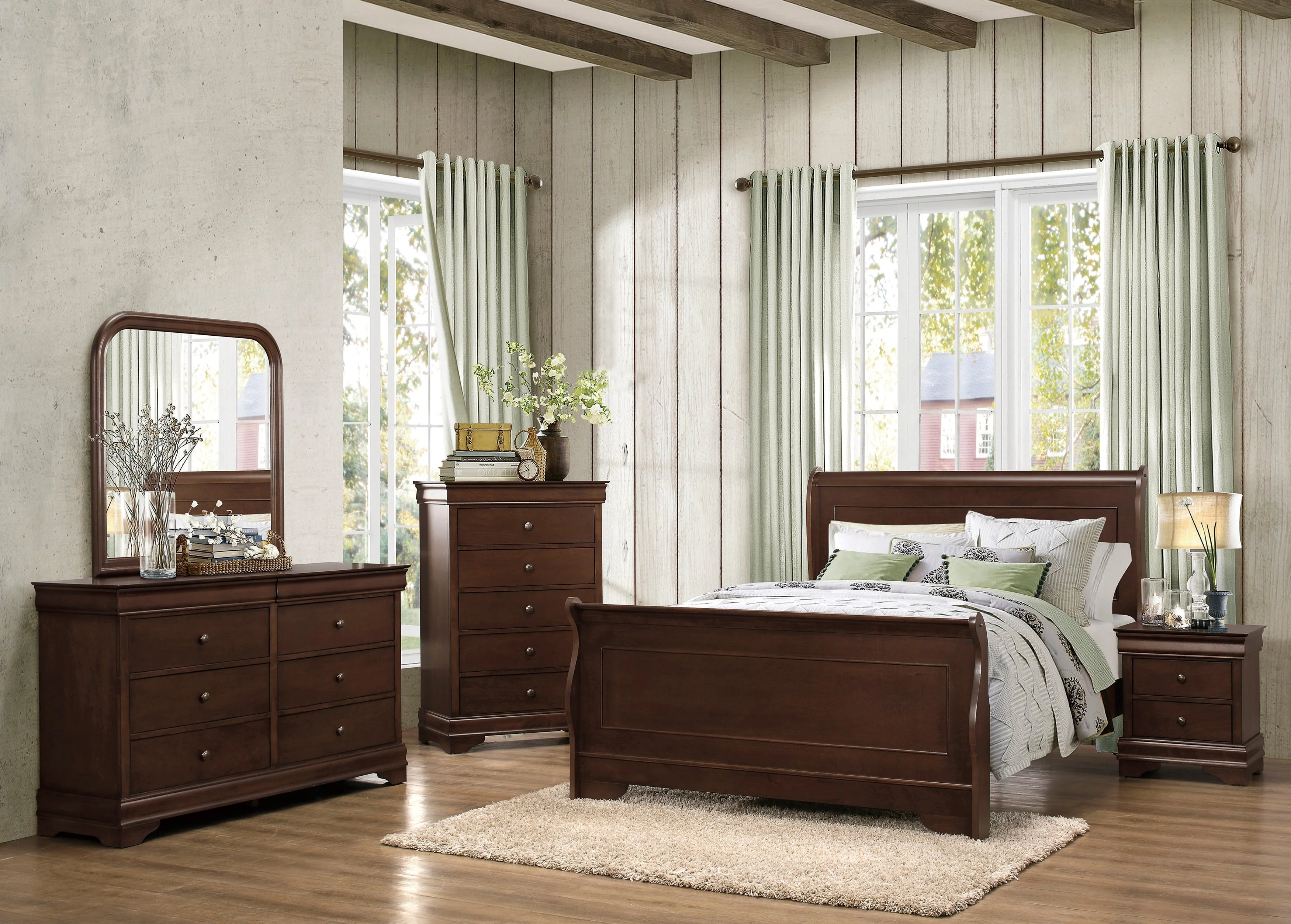 Abbeville Cherry California King Bed - Image 4