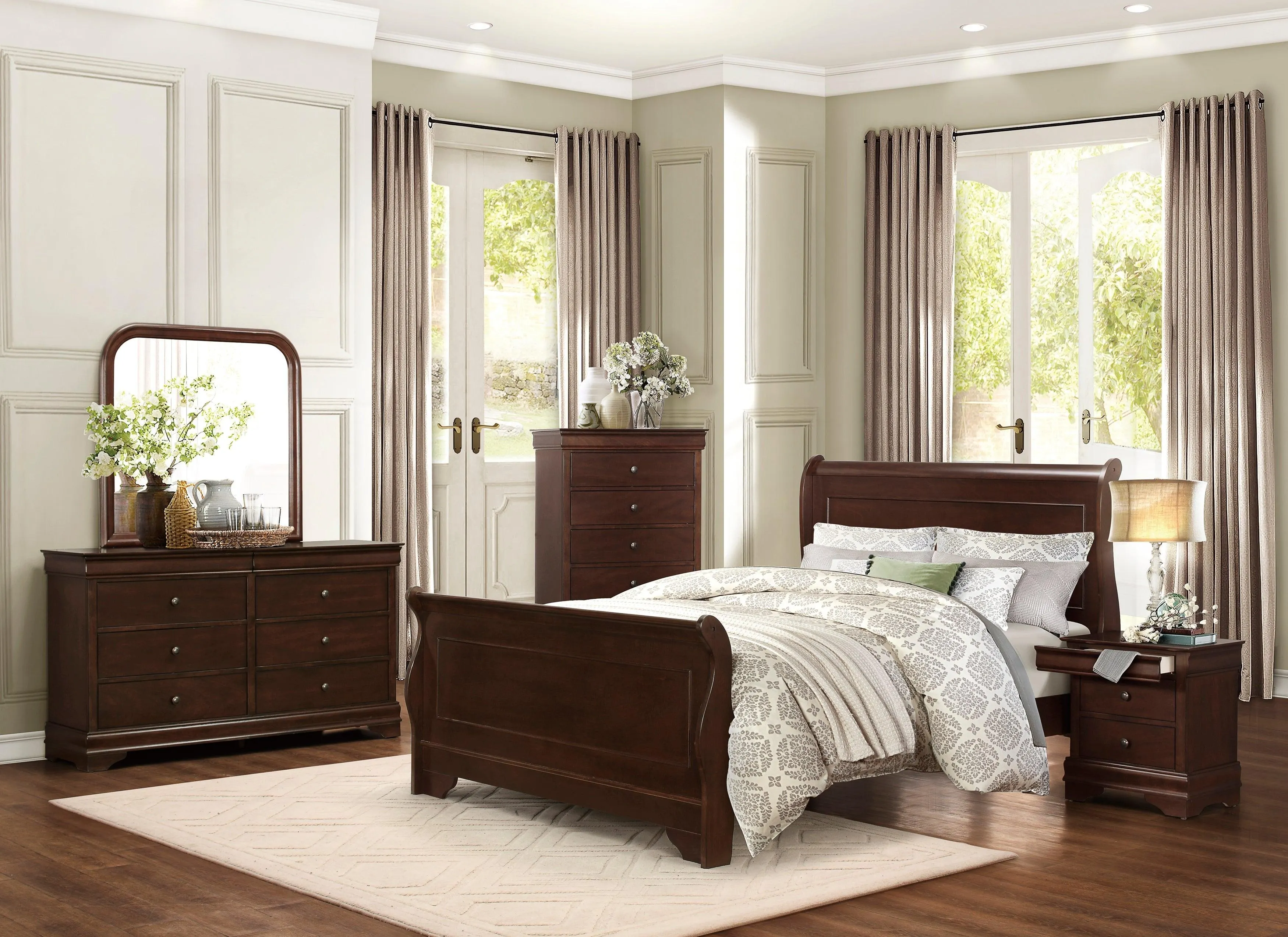 Abbeville Cherry Nightstand, Hidden Drawer - Image 4