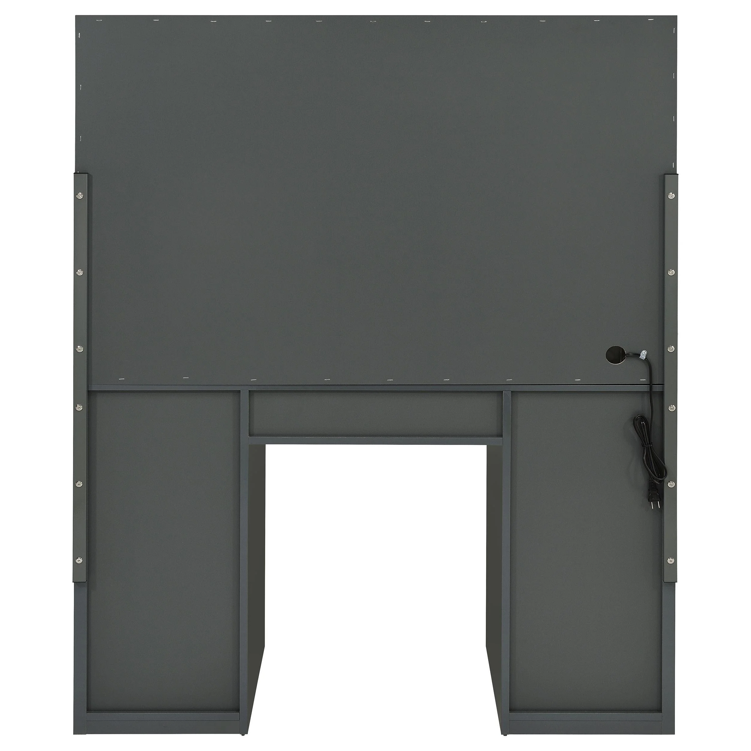 Acena Grey High Gloss 7-drawer Vanity Set with Lighting - Image 7