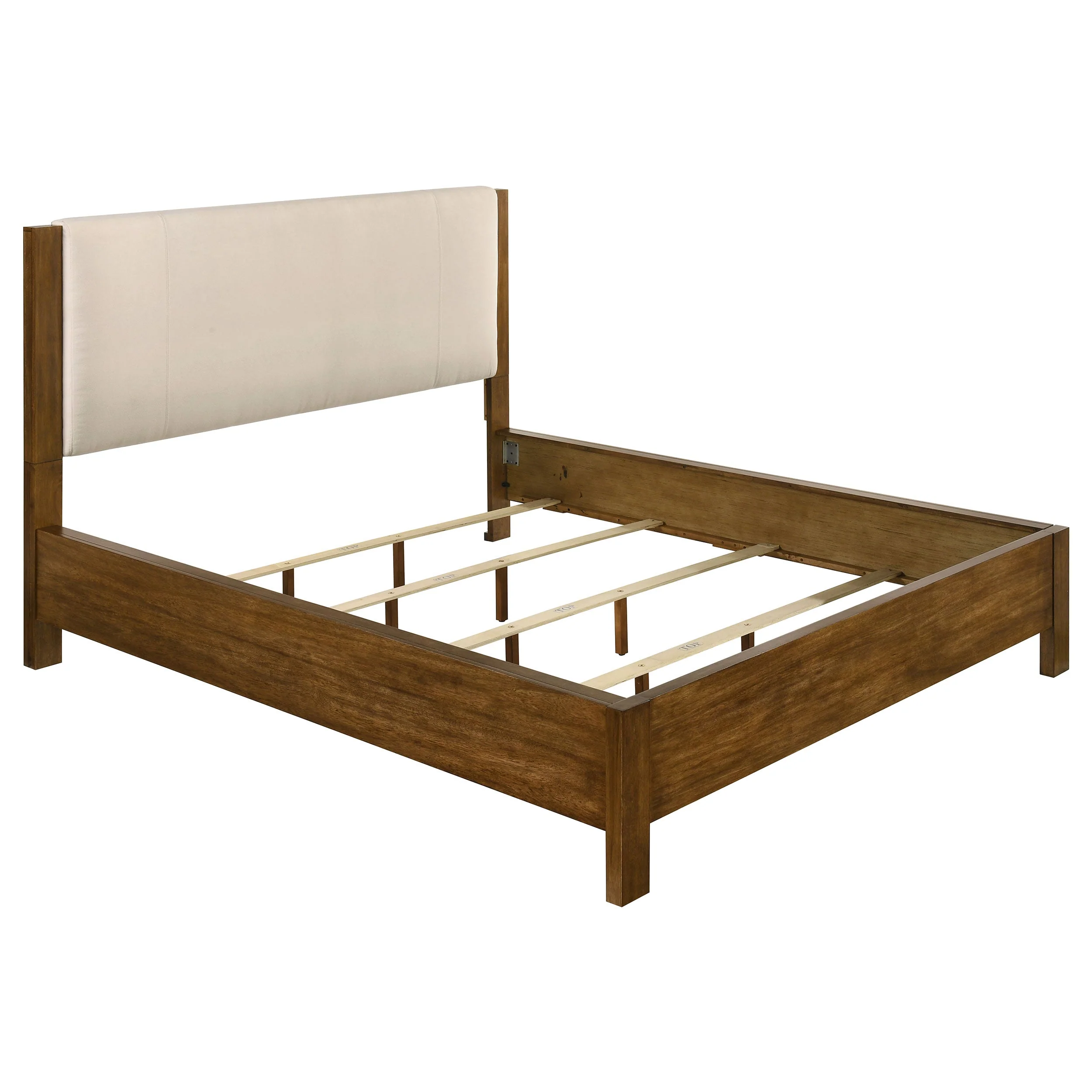 Adderley Cream/Warm Brown California King Wood Panel Bed - Image 2