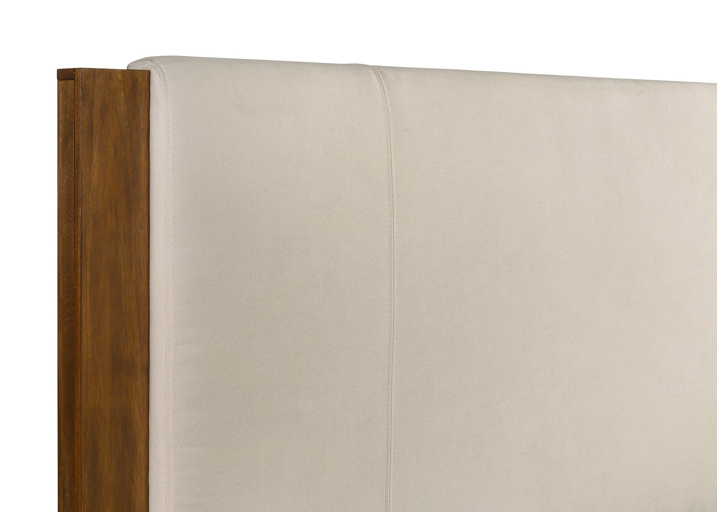 Adderley Cream/Warm Brown California King Wood Panel Bed - Image 6