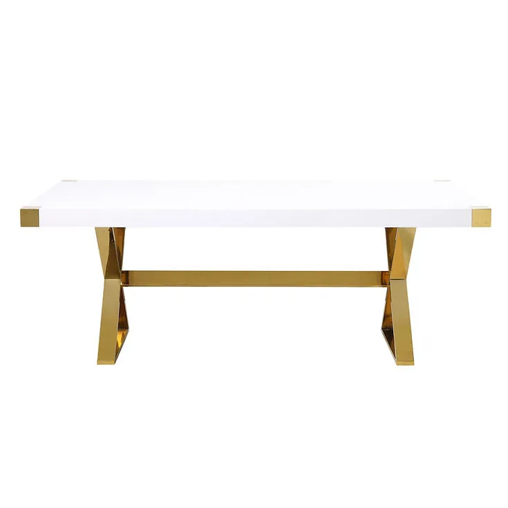 Adel 79" White Dining Table - Image 5