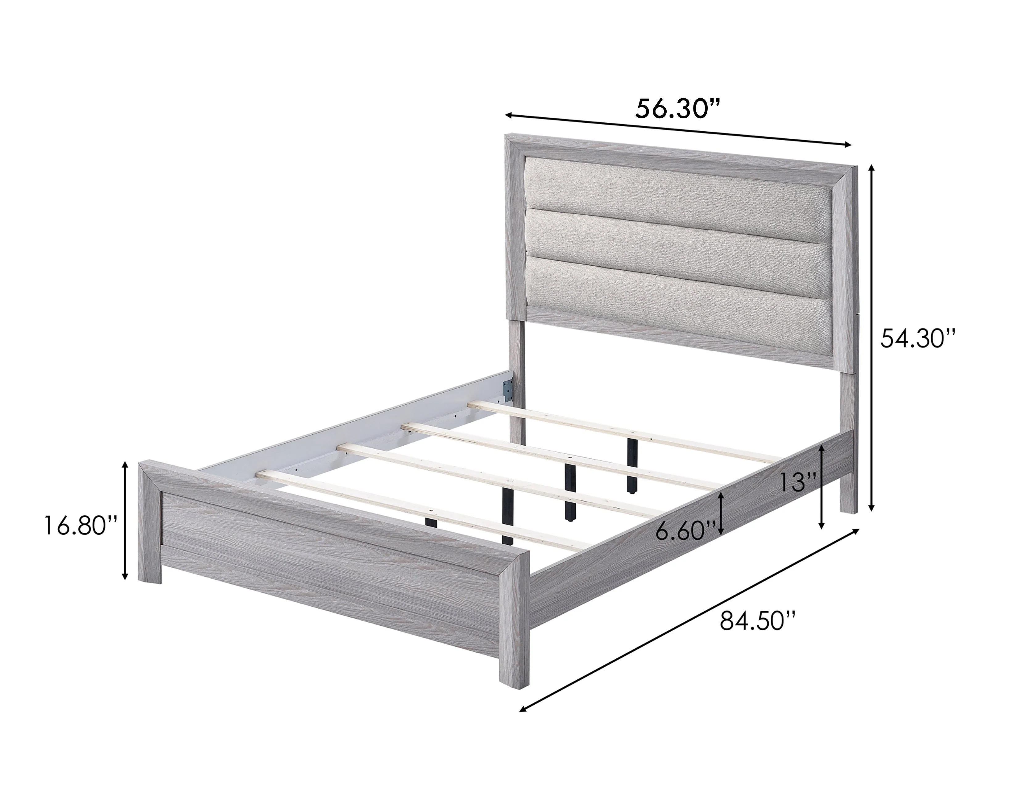 Adelaide Driftwood Upholstered Panel Youth Bedroom Set - Image 5