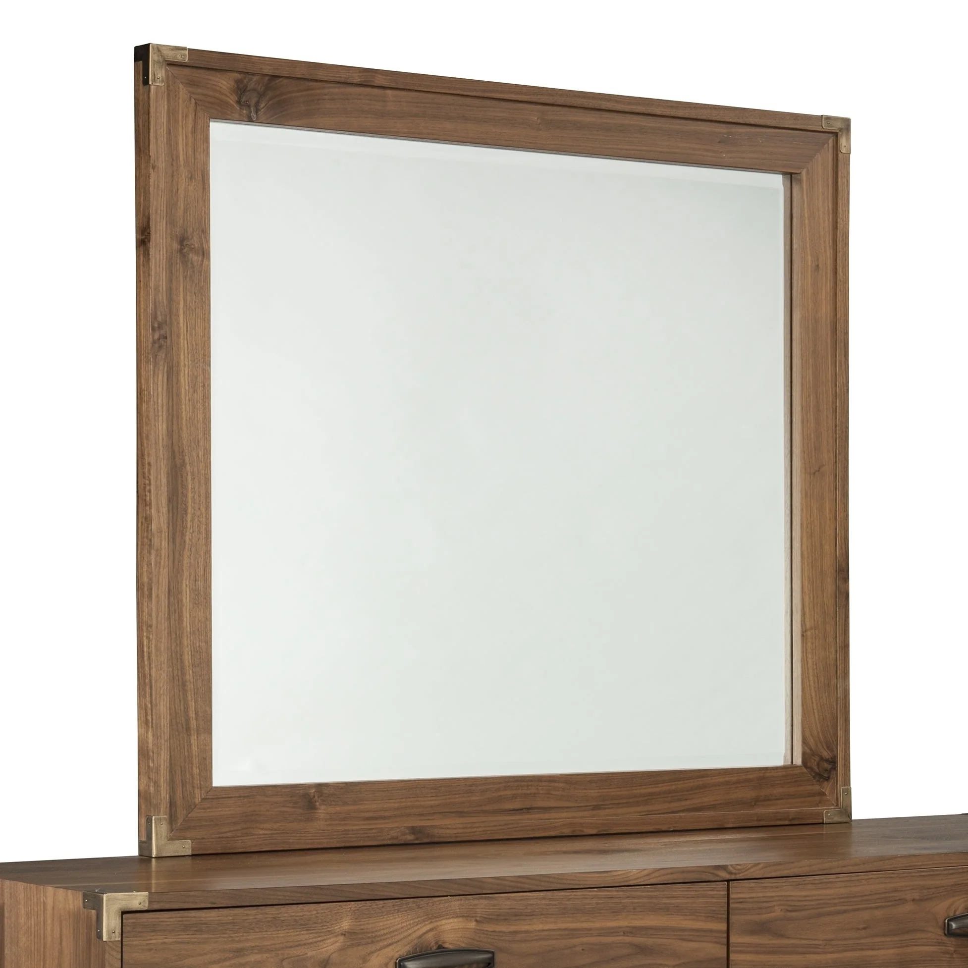 Adler Beveled Glass Mirror in Natural Walnut - Image 5