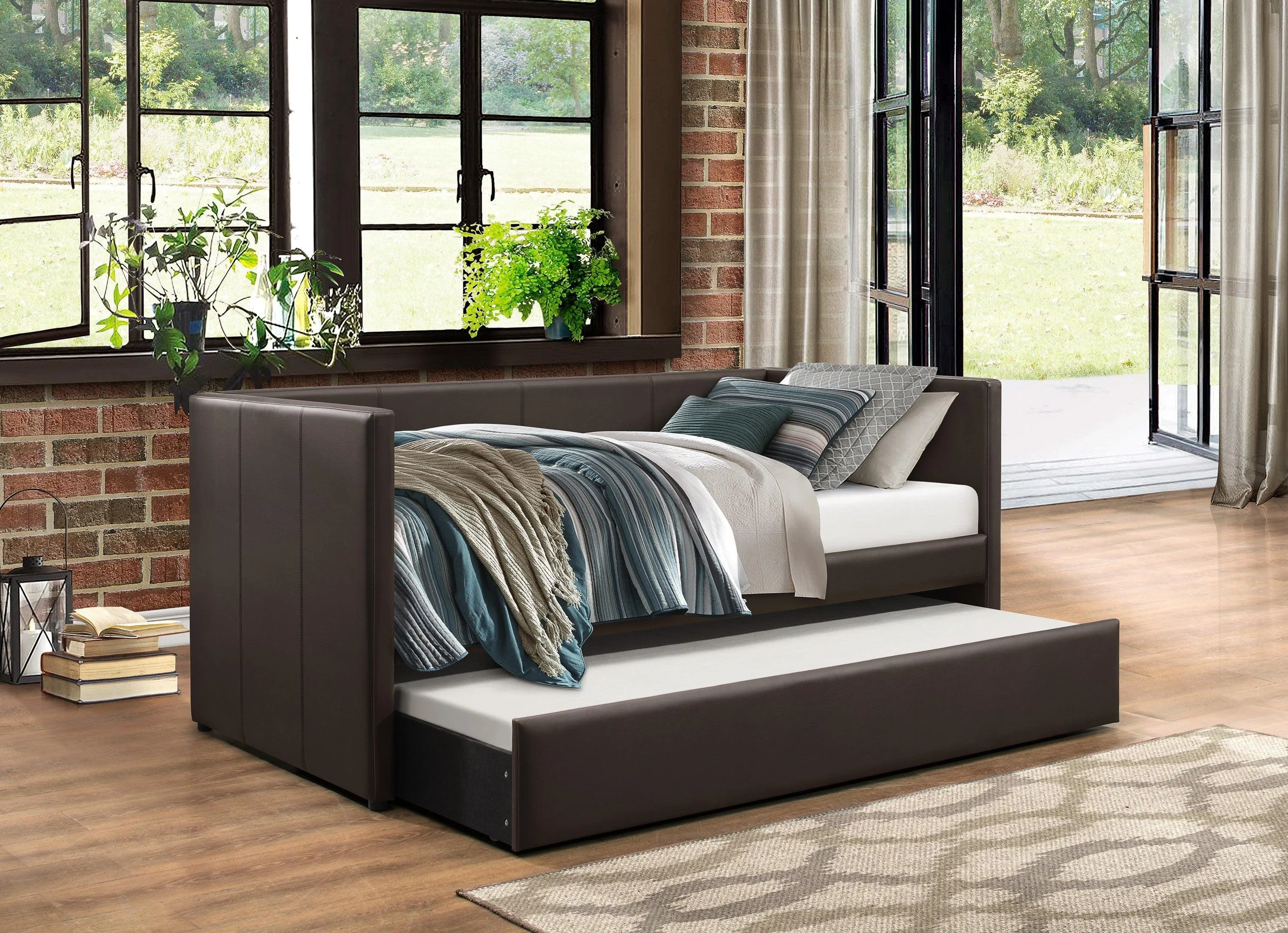Adra Dark Brown Daybed with Trundle - Image 2