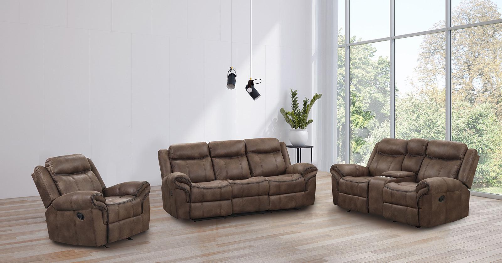 Agata Brown Glider Recliner - Image 4