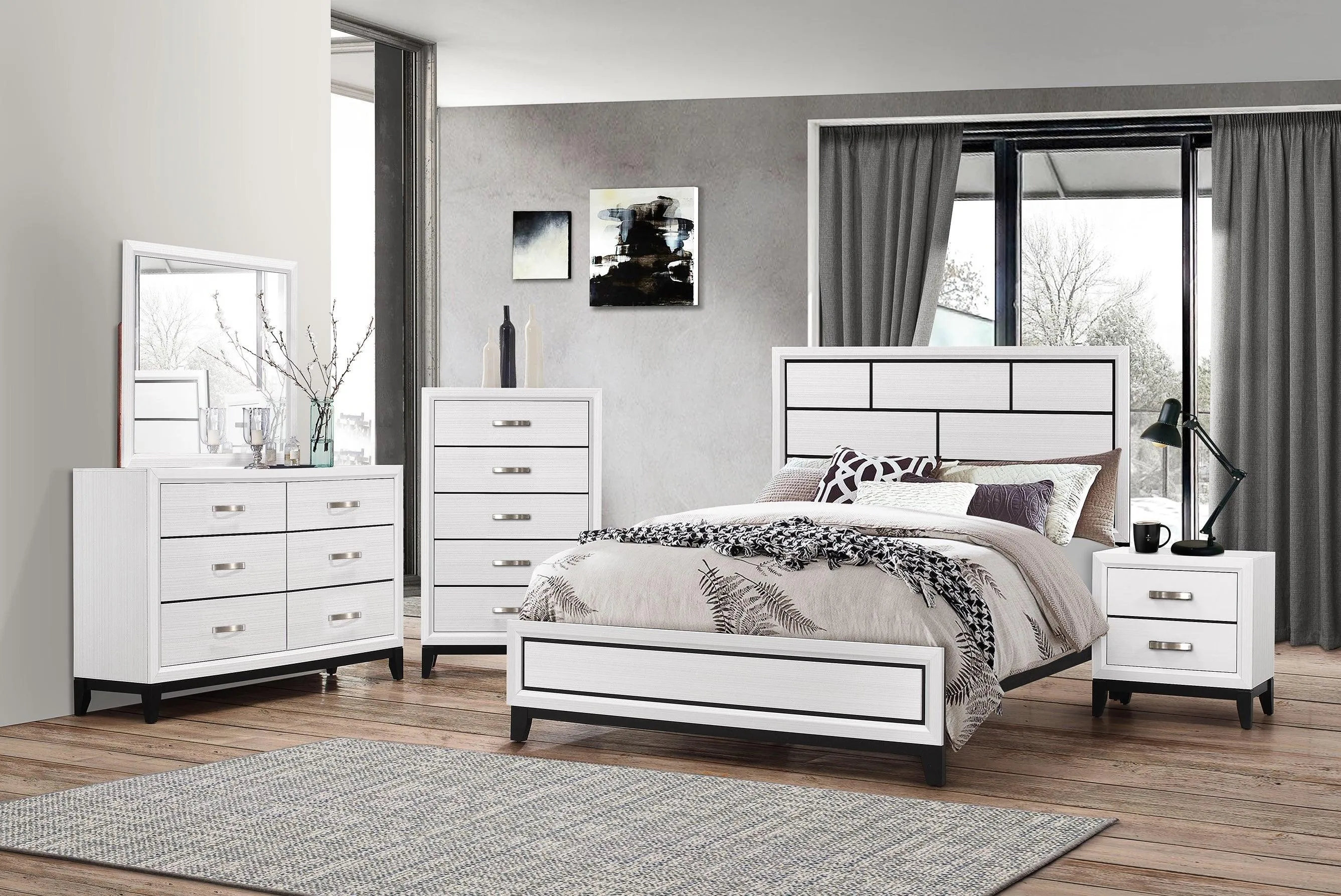 Akerson Chalk King Panel Bed - Image 2