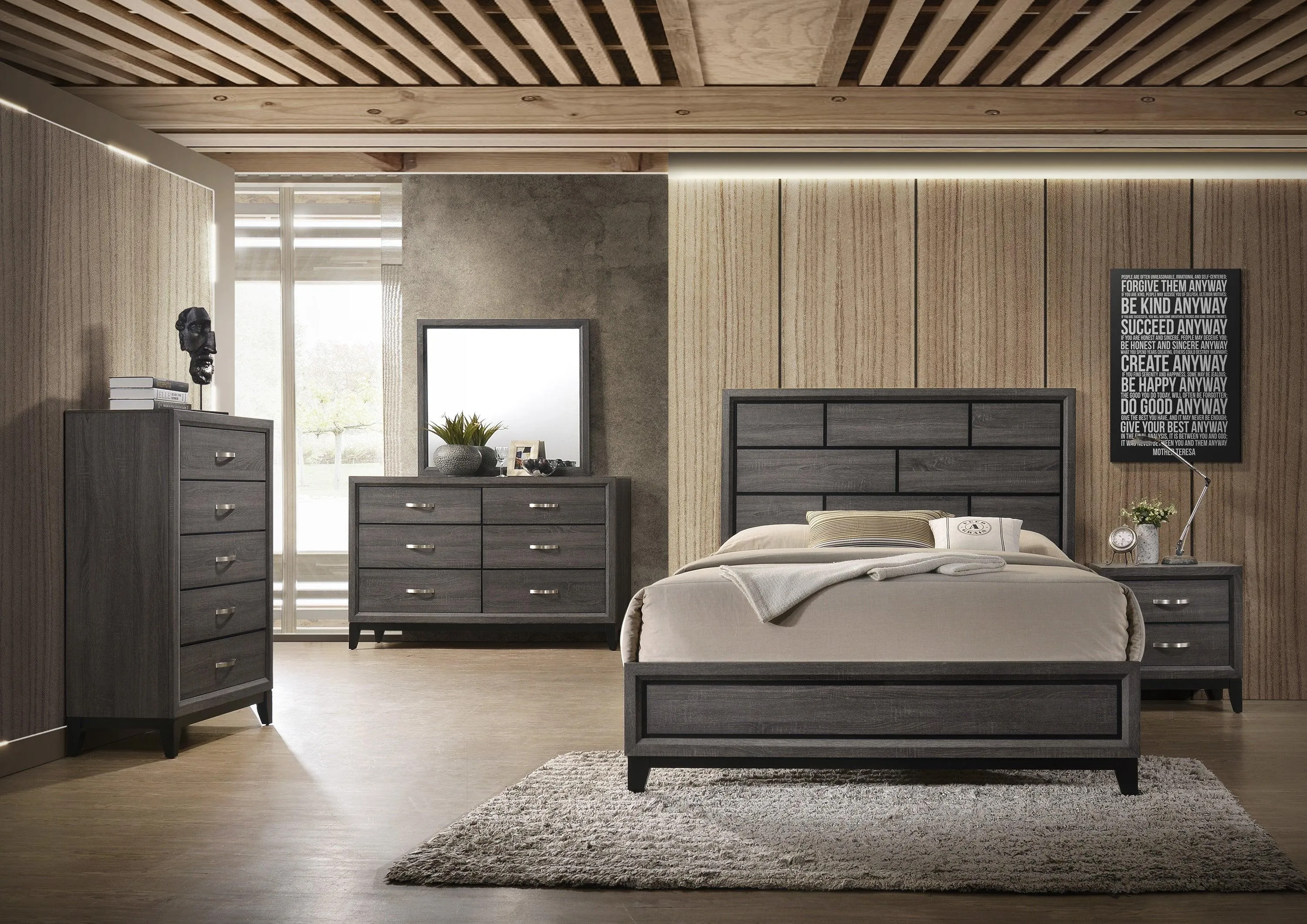 Akerson Gray Full Panel Bed - Image 2
