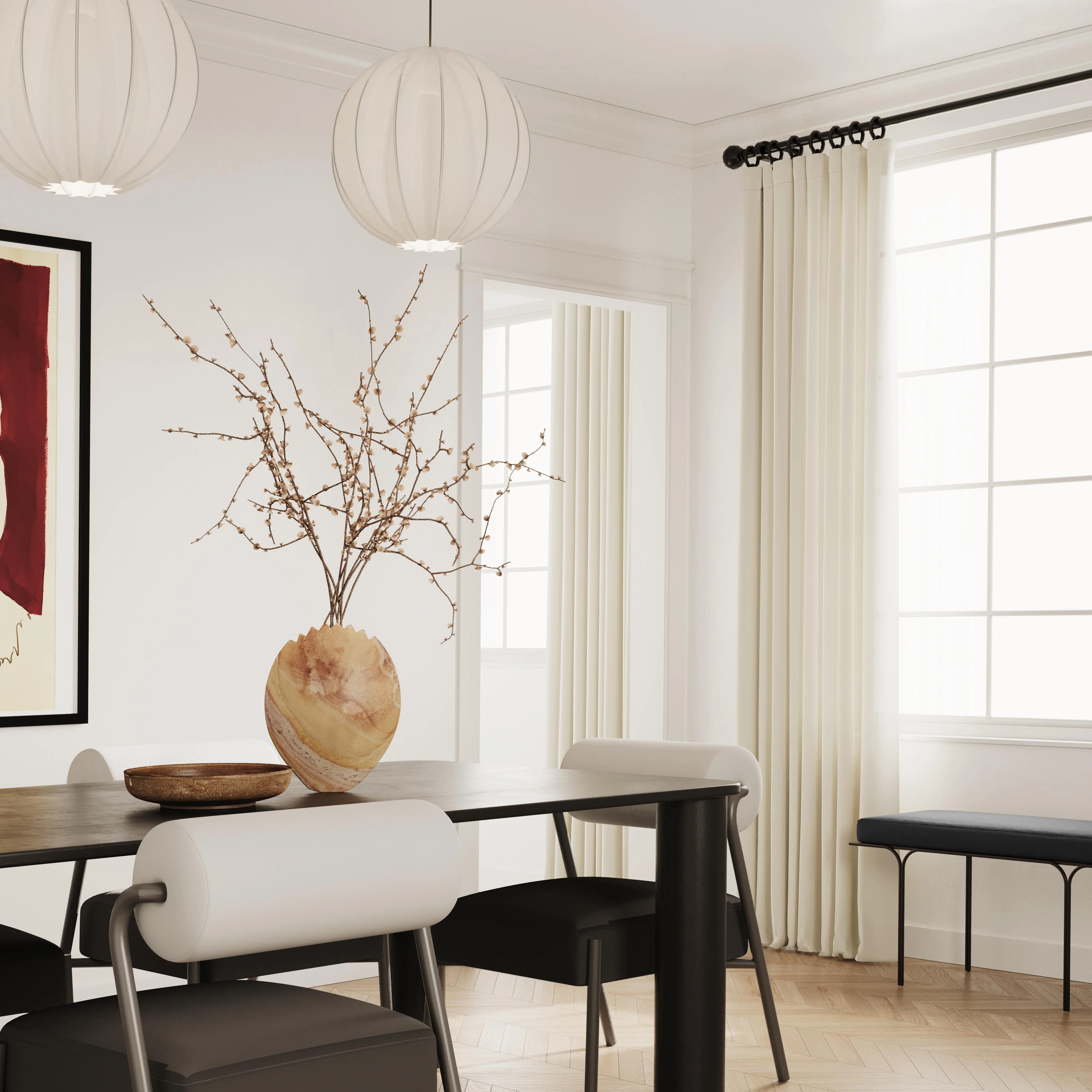 Akola Oak 106" Rectangular Dining Table - Image 10