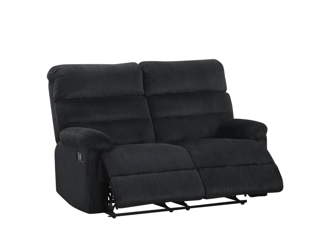 Albert Black Cord 3-Piece Reclining Living Room Set - Image 3