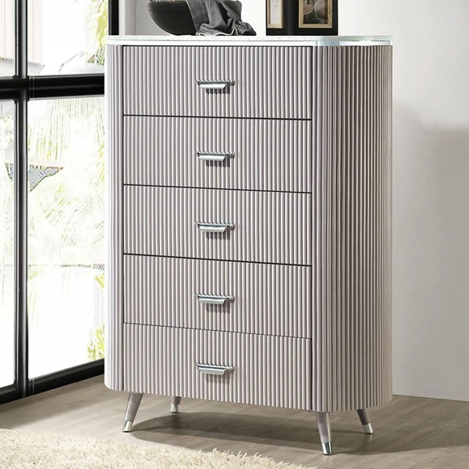 Aldrige Light Gray 5-Piece Queen Bedroom Set - Image 6