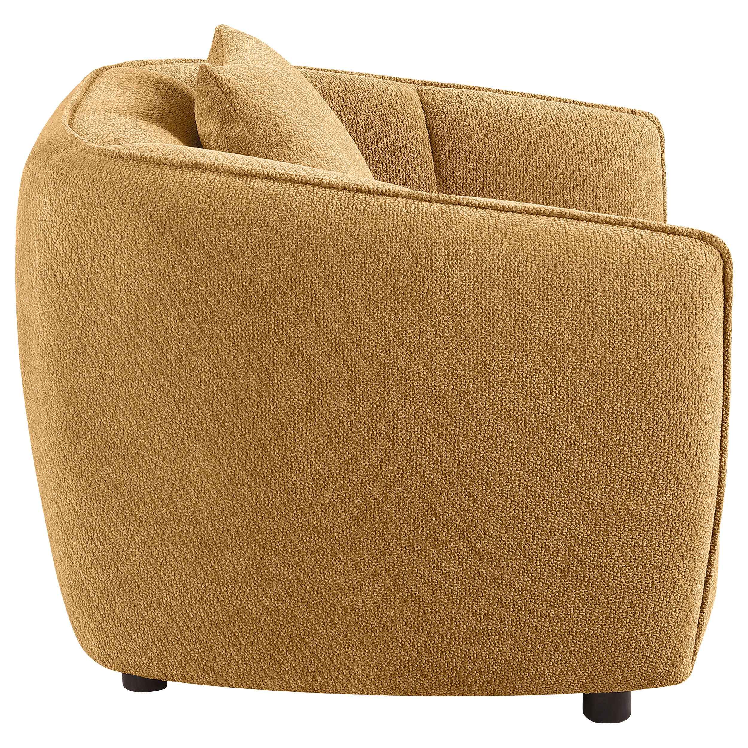 Aleisha Mustard Yellow Chenille Upholstered Accent Chair - Image 7