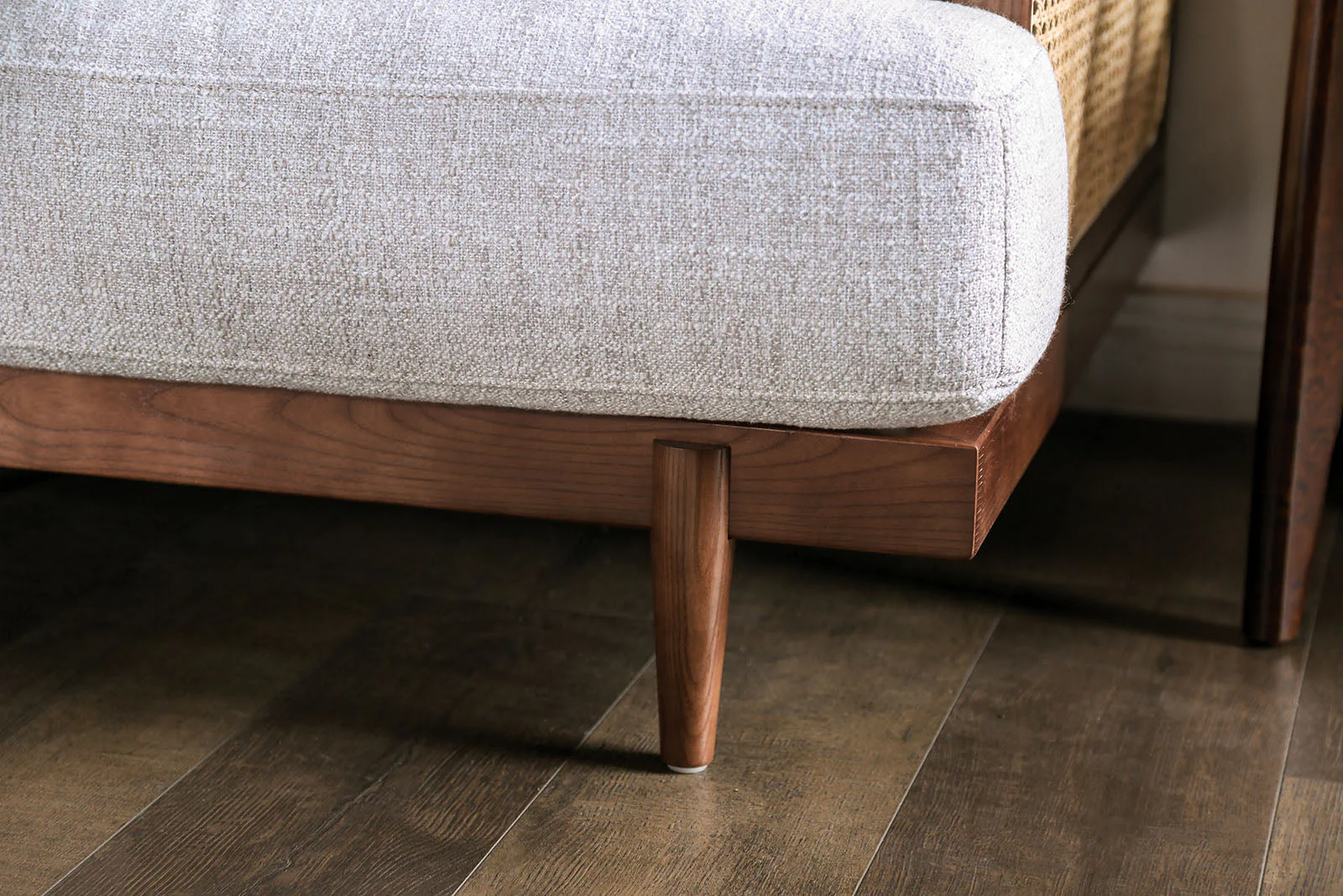 Alesund Beige/Walnut Sofa & Loveseat - Image 5
