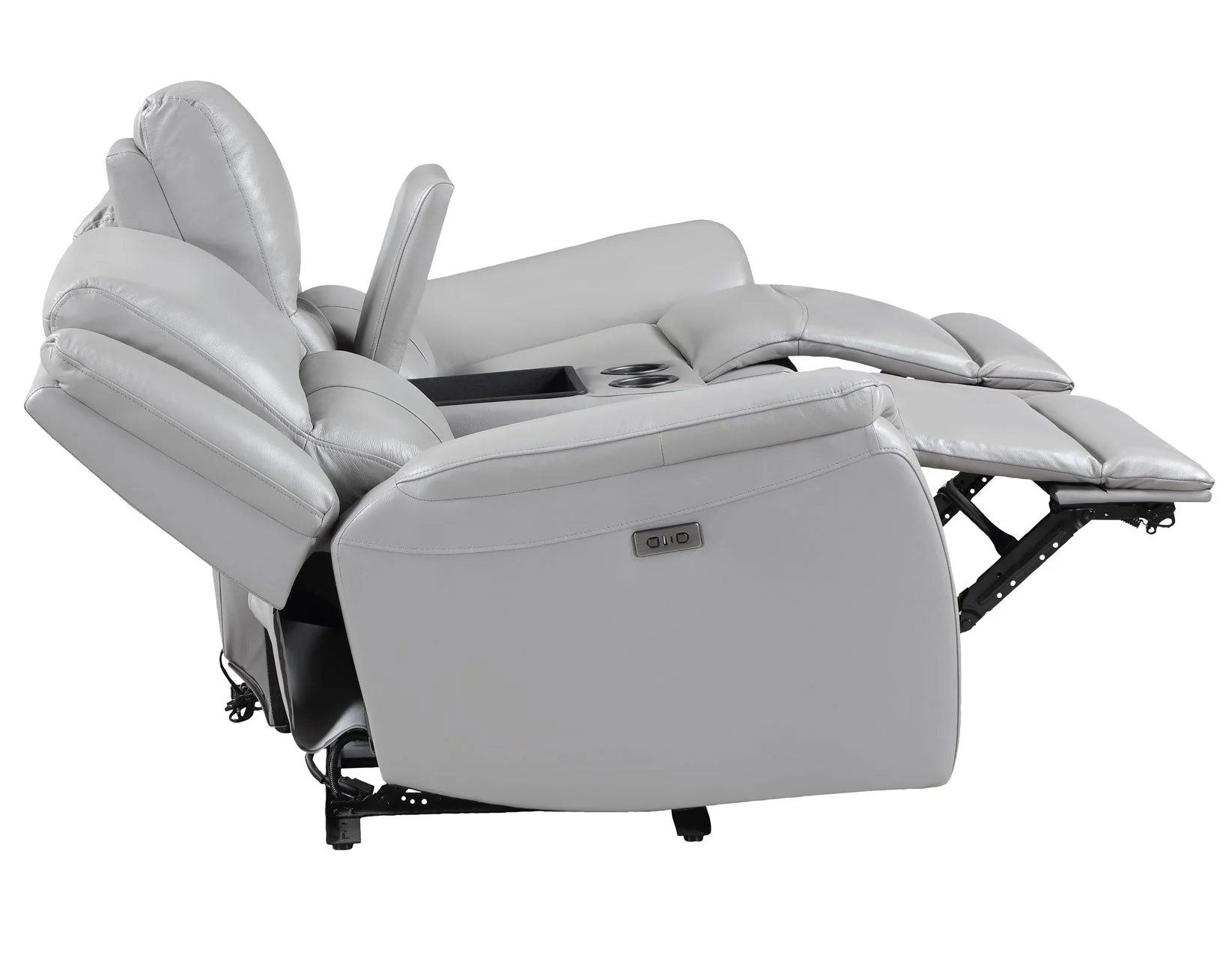 Alexandria Stone 3-Piece Top-Grain Leather Power Reclining Set - Image 28