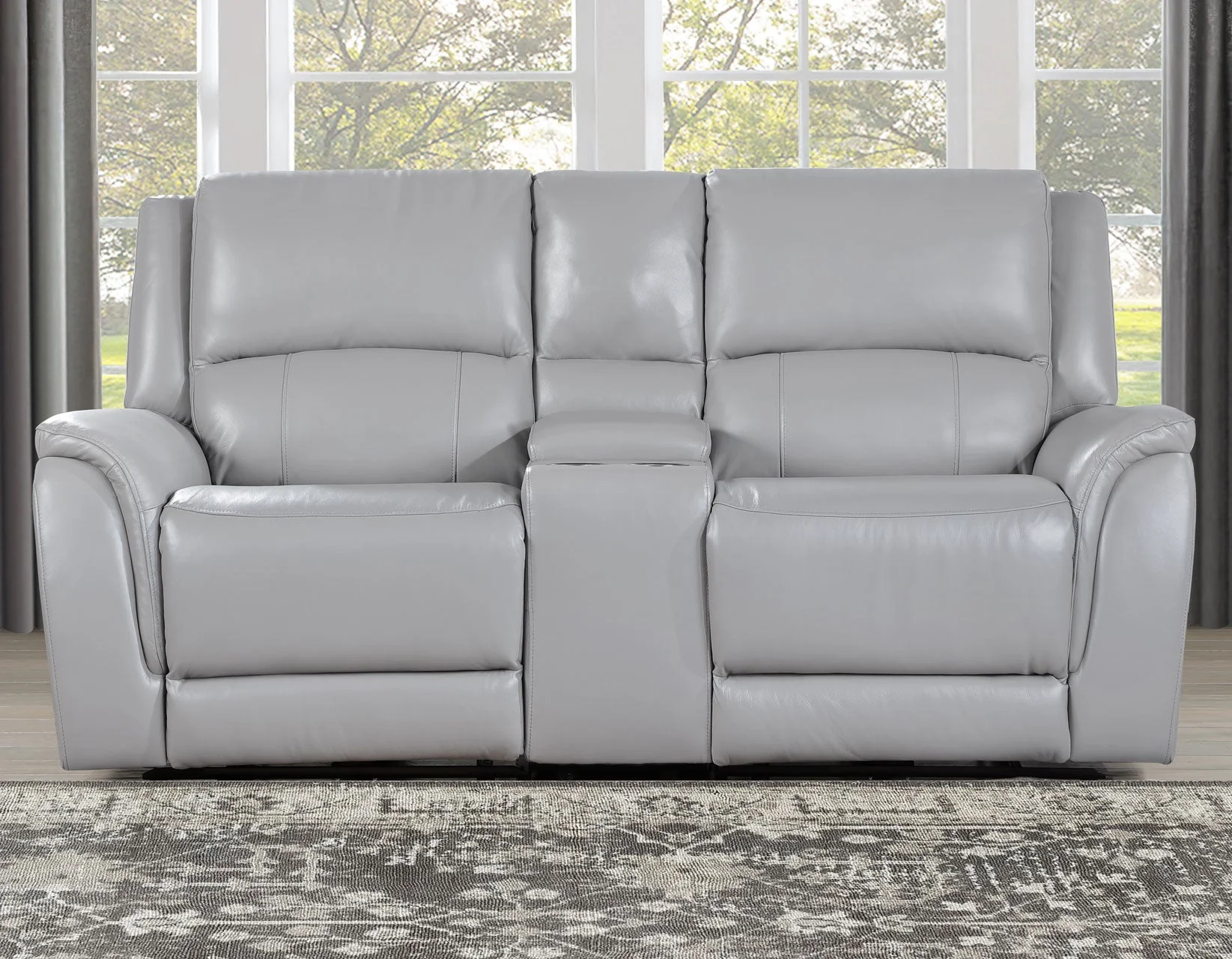 Alexandria Stone 3-Piece Top-Grain Leather Power Reclining Set - Image 6