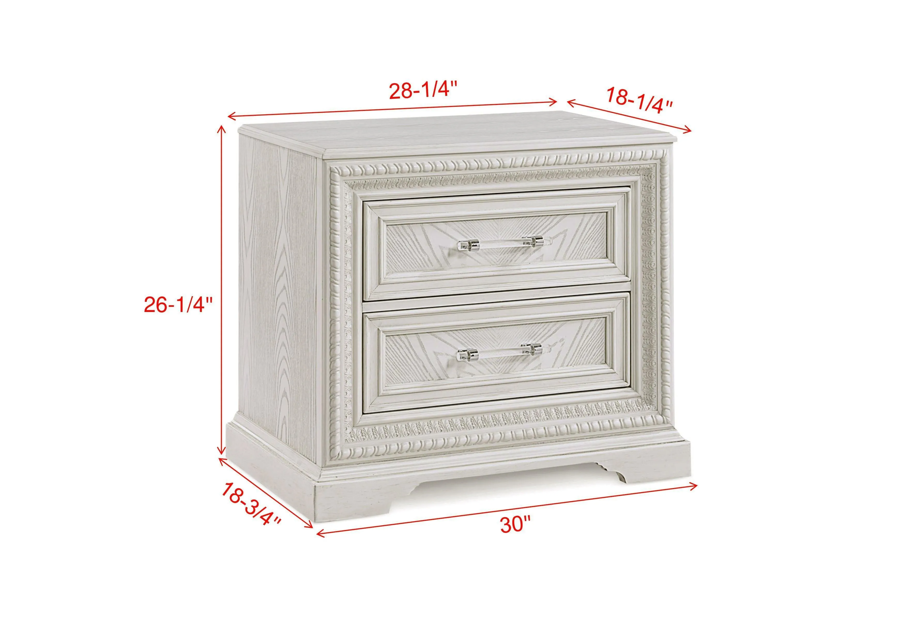 Alexandria Whitewash Nightstand - Image 4