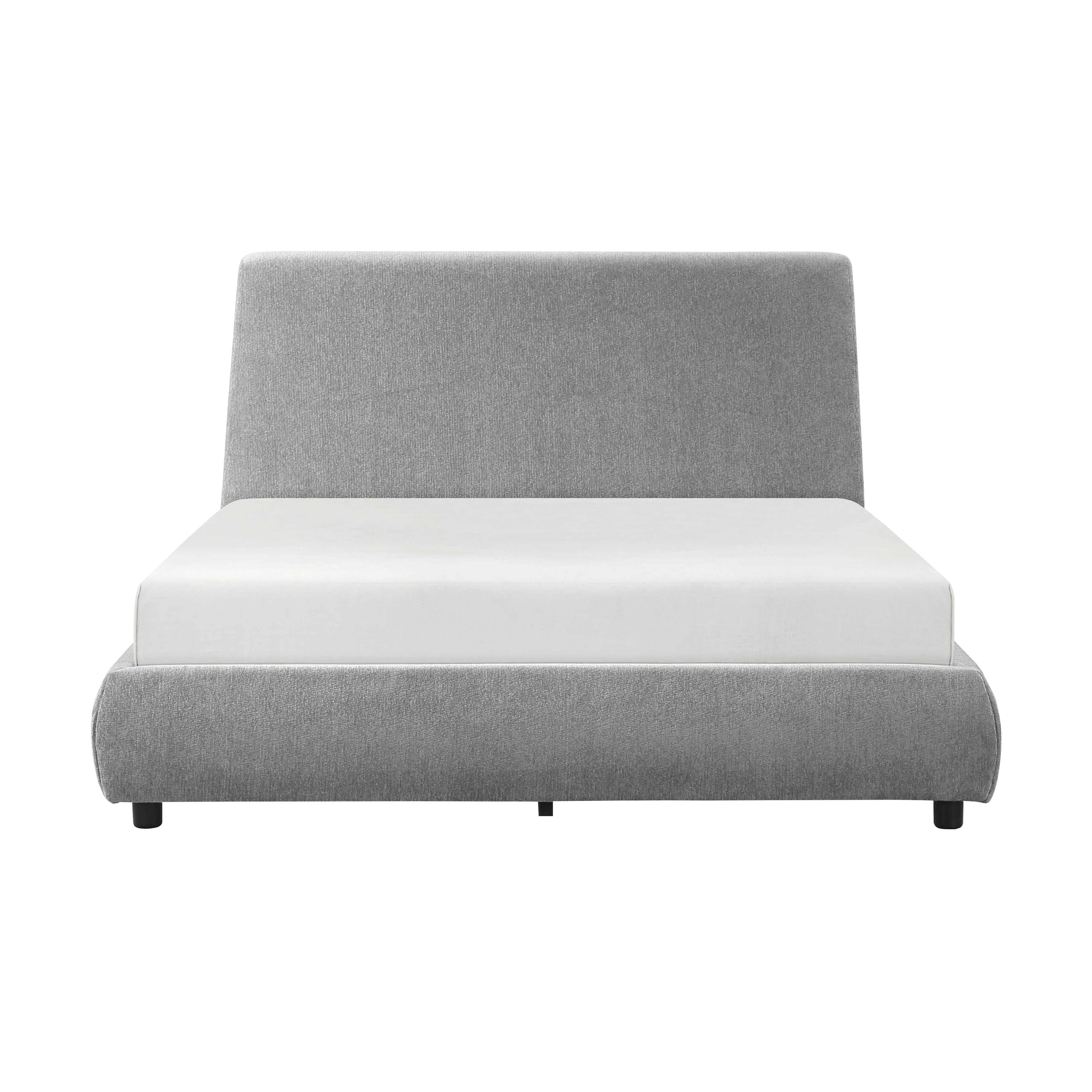Alford Gray Queen Upholstered Platform Bed - Image 8