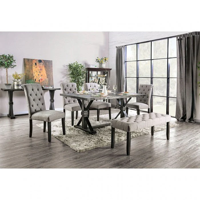Alfred Antique Black/Rustic 7-Piece Dining Room Set - Image 3