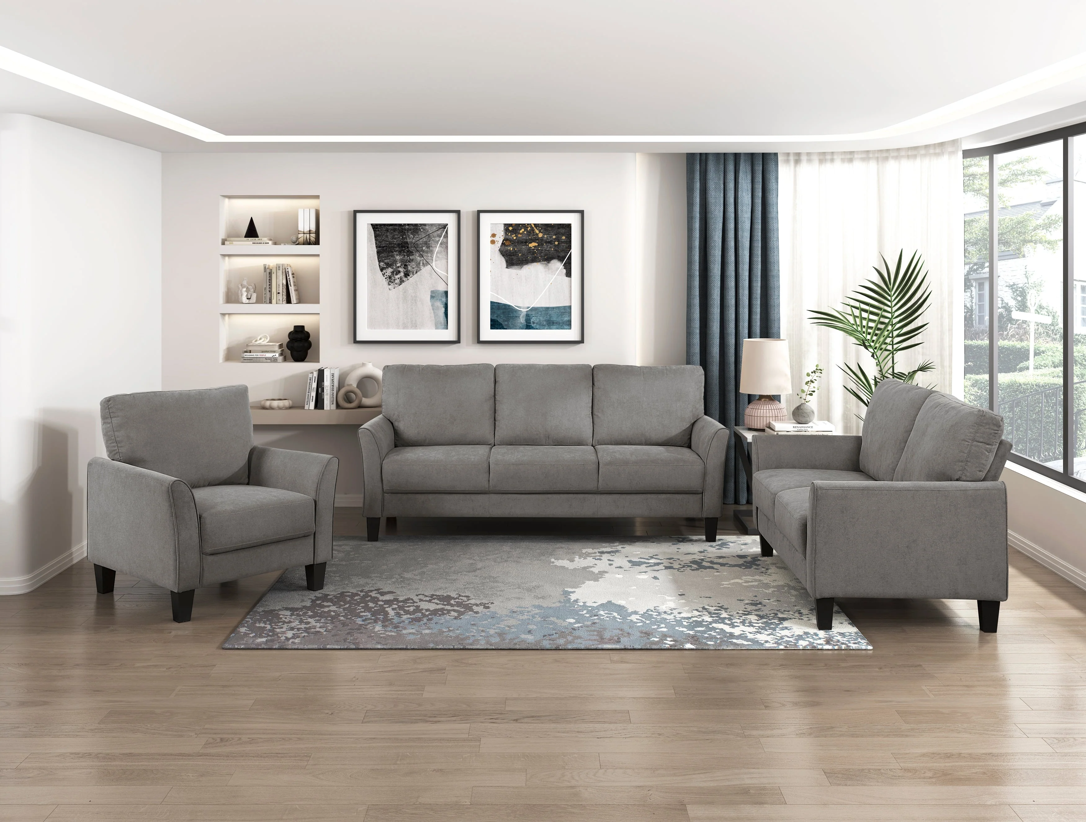 Aliana Chocolate Loveseat - Image 9