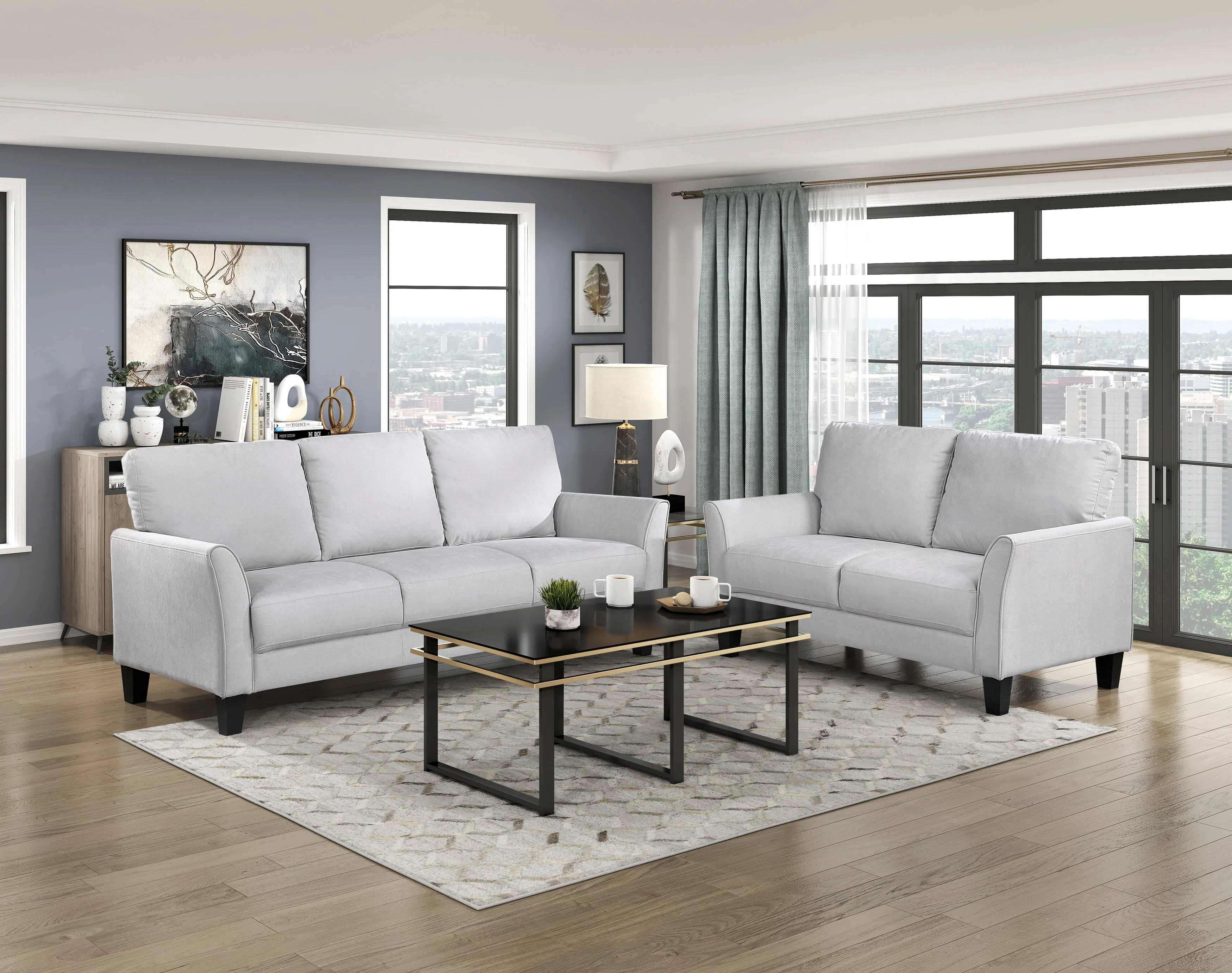 Aliana Gray Loveseat - Image 2