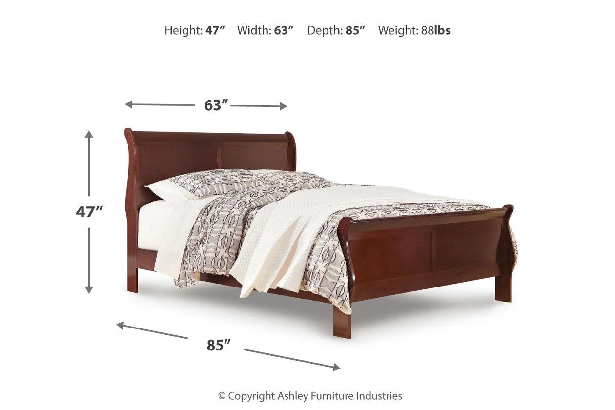 Alisdair Reddish Brown California King Sleigh Bed - Image 4