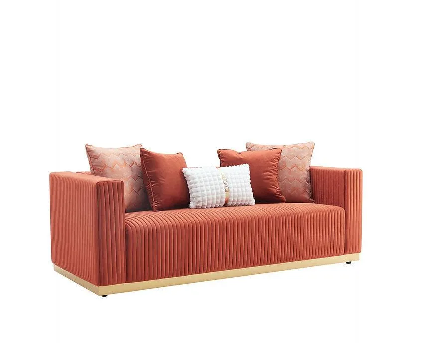 Alisha Rust Living Room Set - Image 3
