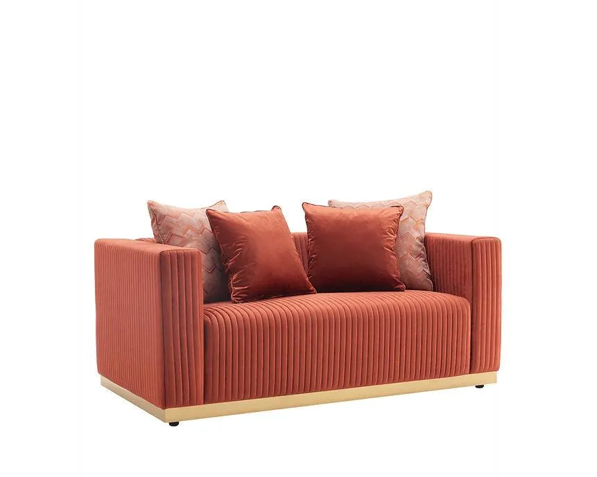 Alisha Rust Living Room Set - Image 4
