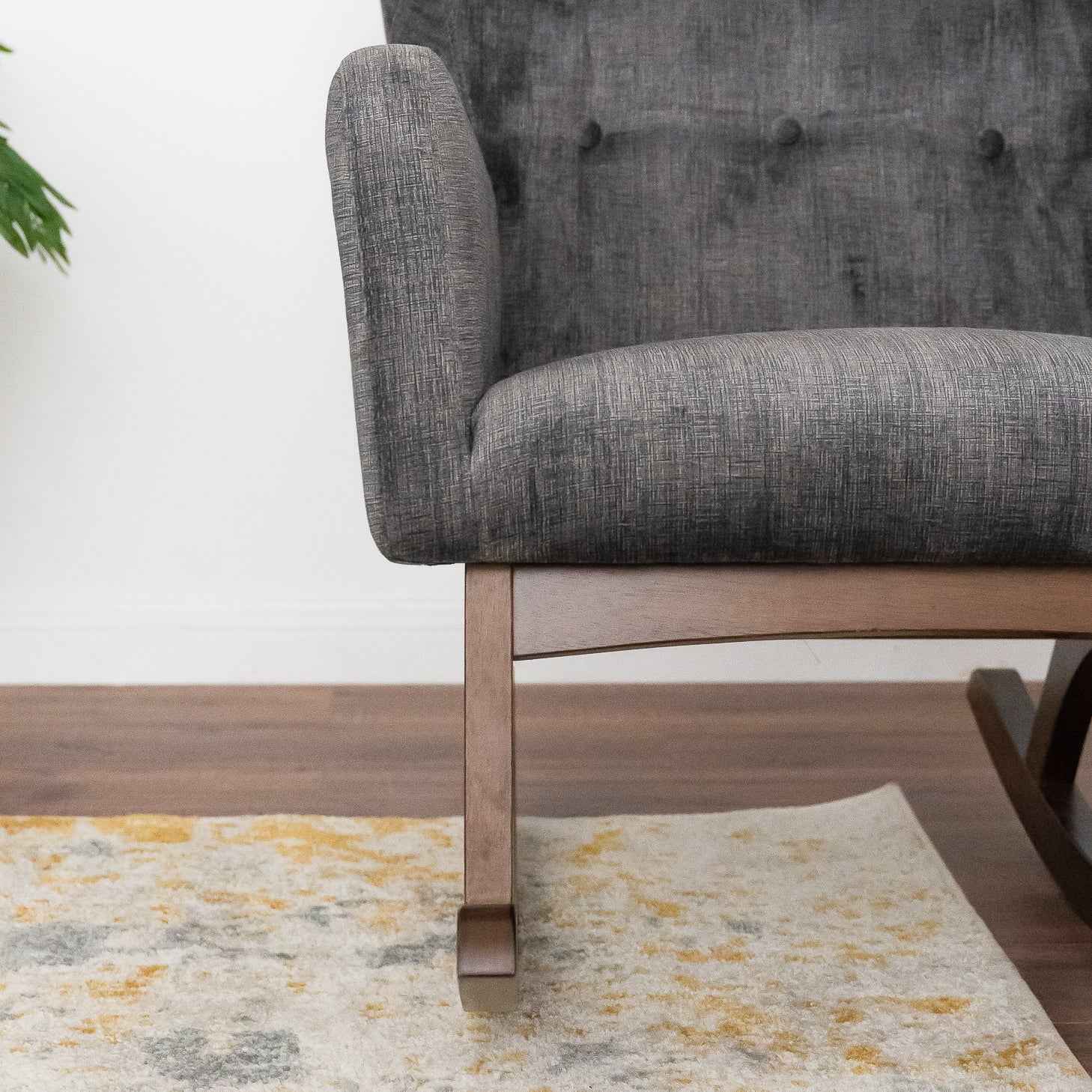 Alistair Gray Fabric Rocking Chair - Image 6