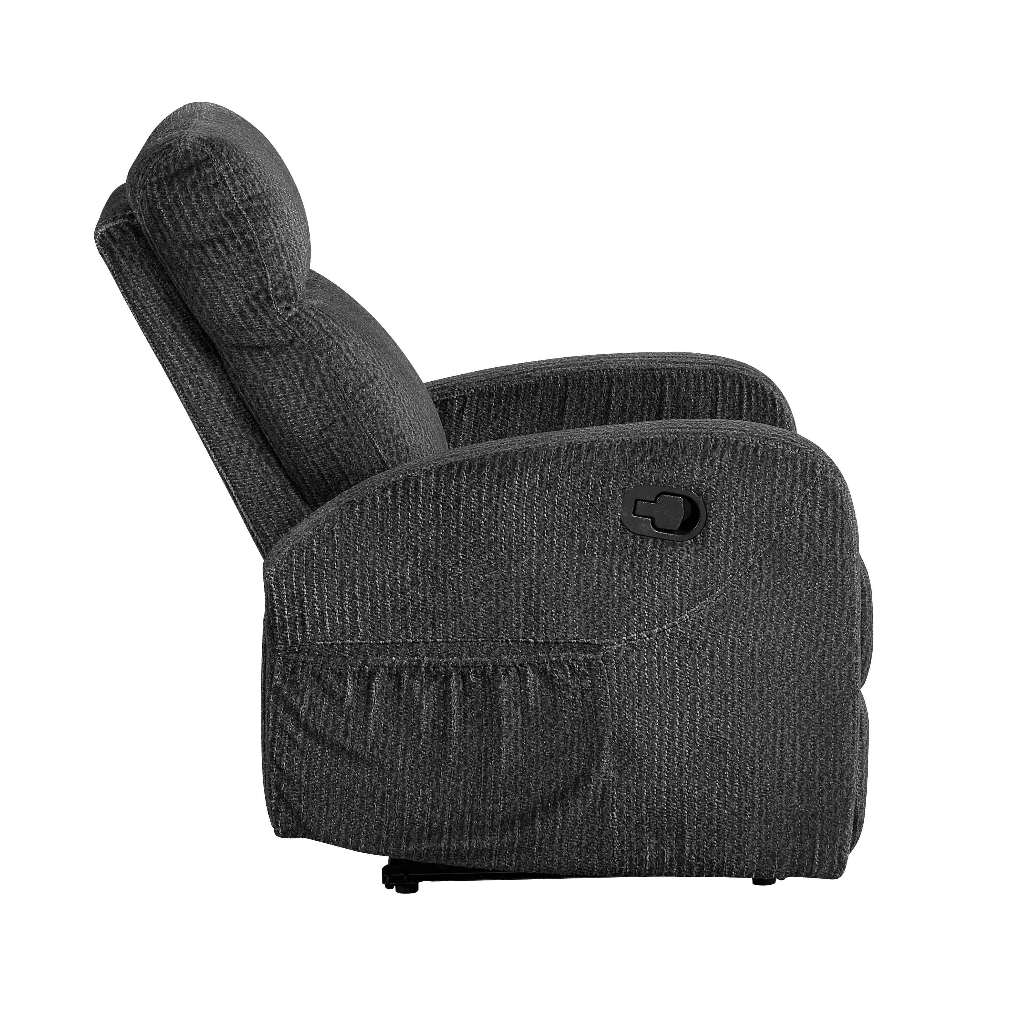 Allen Dark Gray 3-Piece Reclining Living Room Set - Image 14