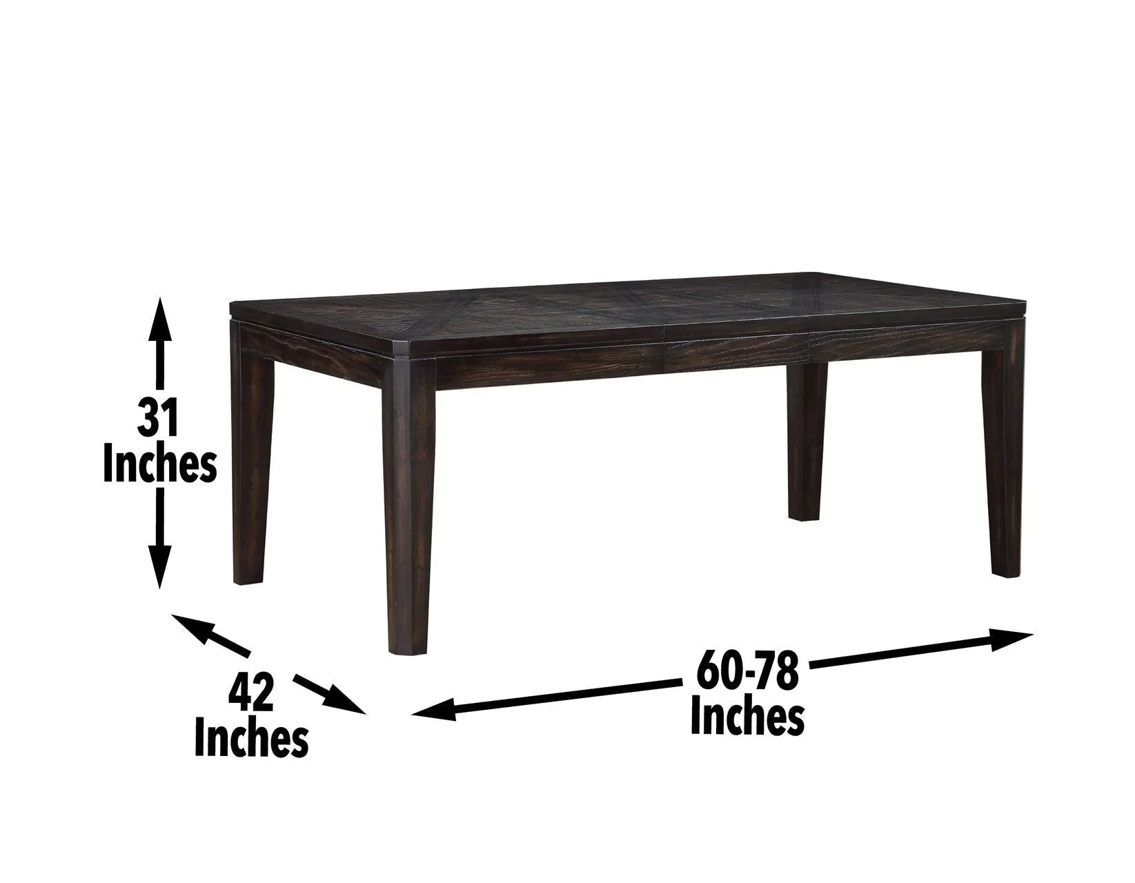 Ally 60-78 inch Dining Table w/18″ Leaf - Image 6