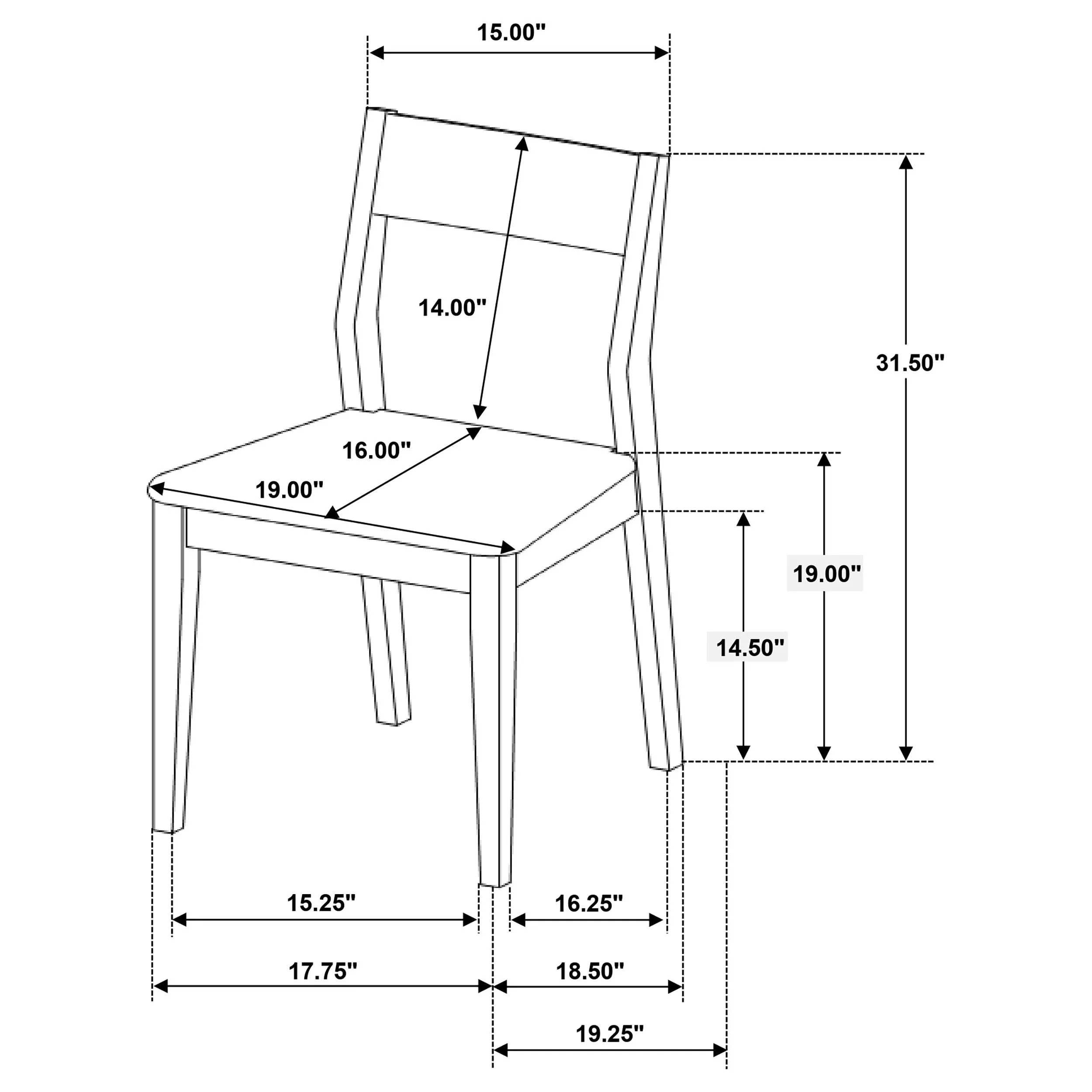 Almonte Dark Brown Dining Chair, Set of 2 - Image 14