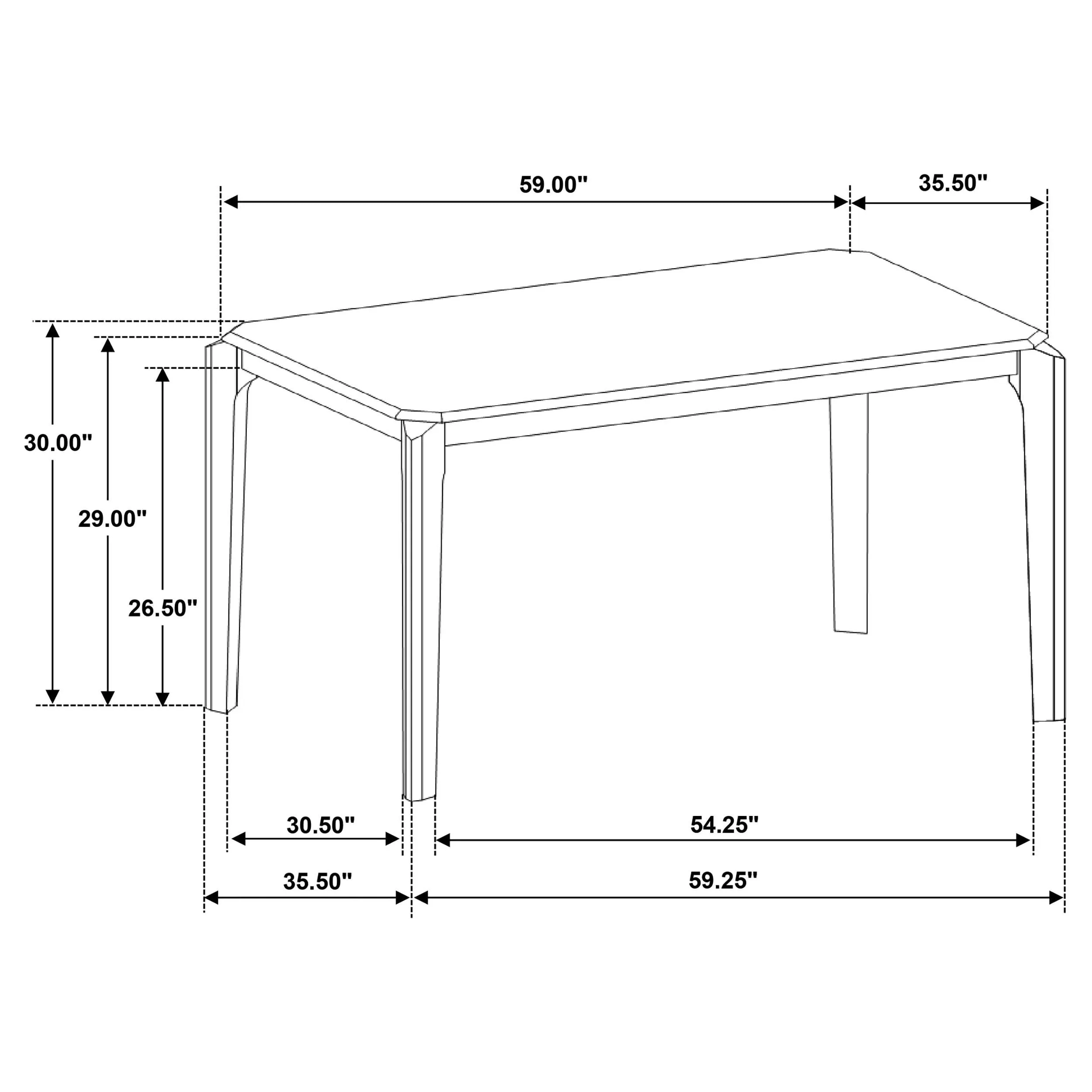 Almonte Dark Brown Rectangular Wood Dining Table - Image 9