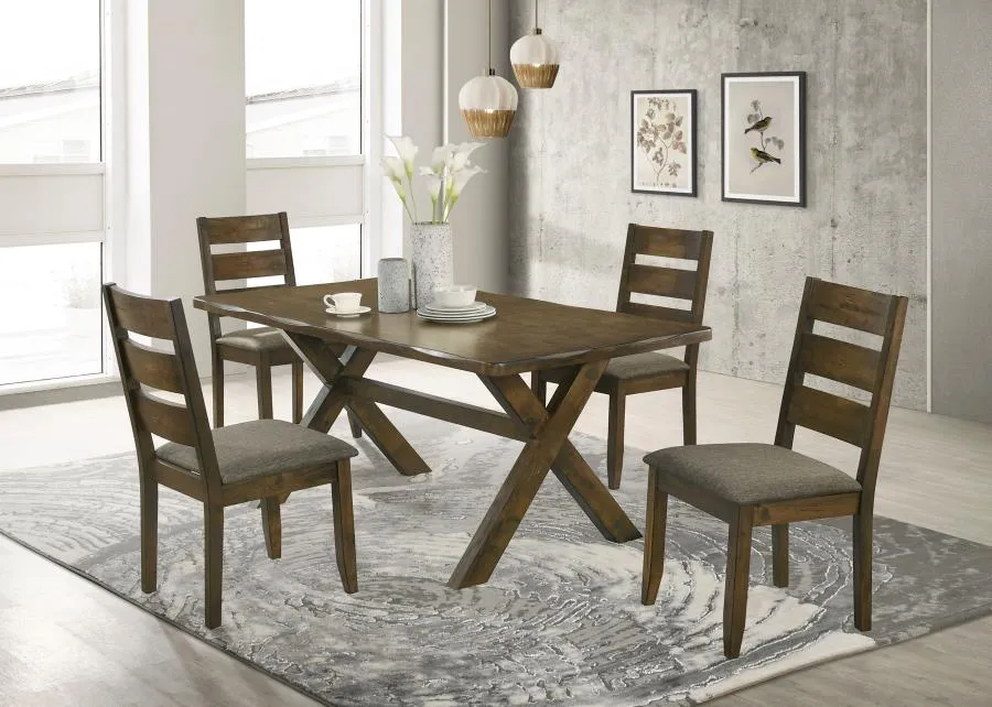 Alston Knotty Nutmeg/Gray 5-Piece Dining Set