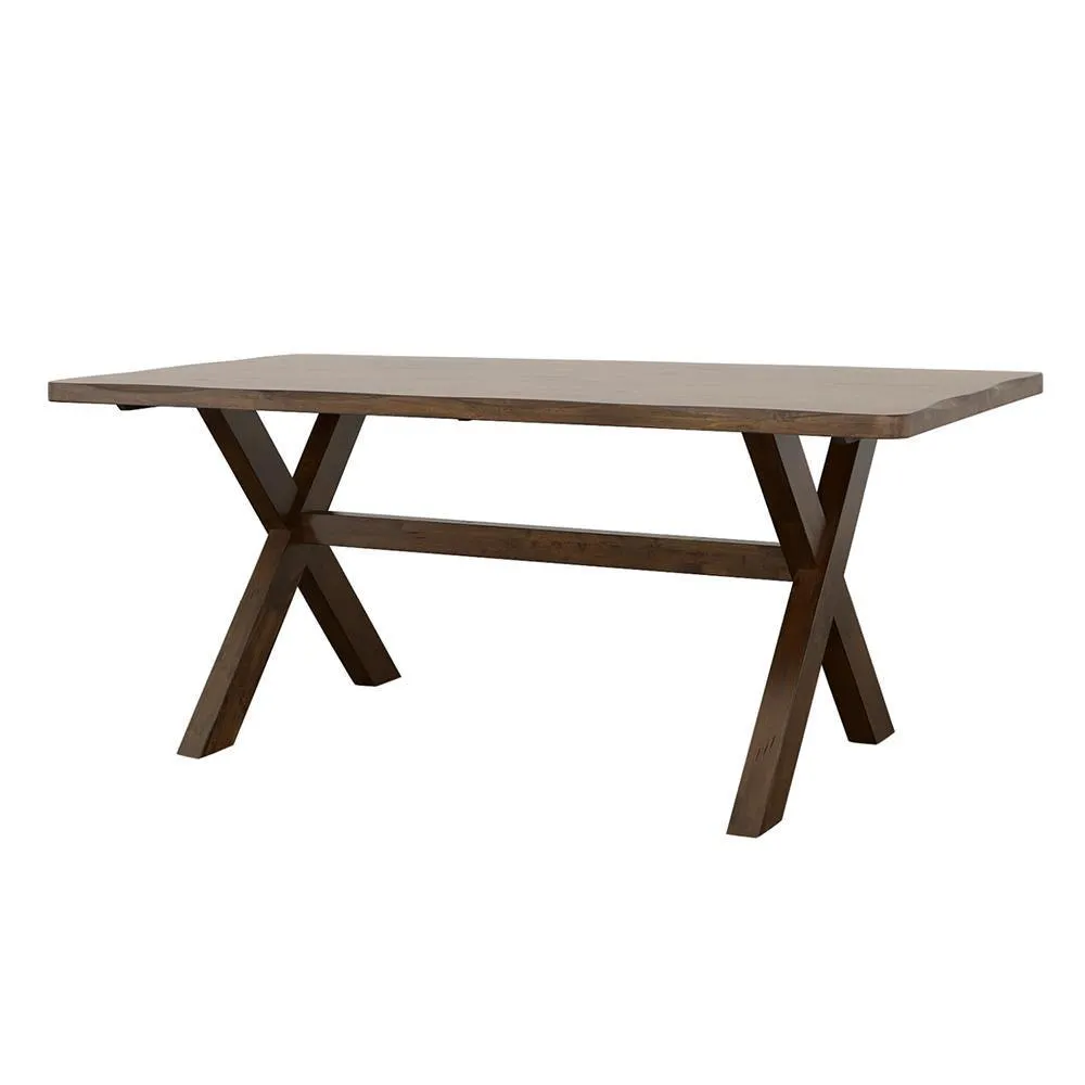 Alston Knotty Nutmeg X-Shaped Dining Table - Image 3