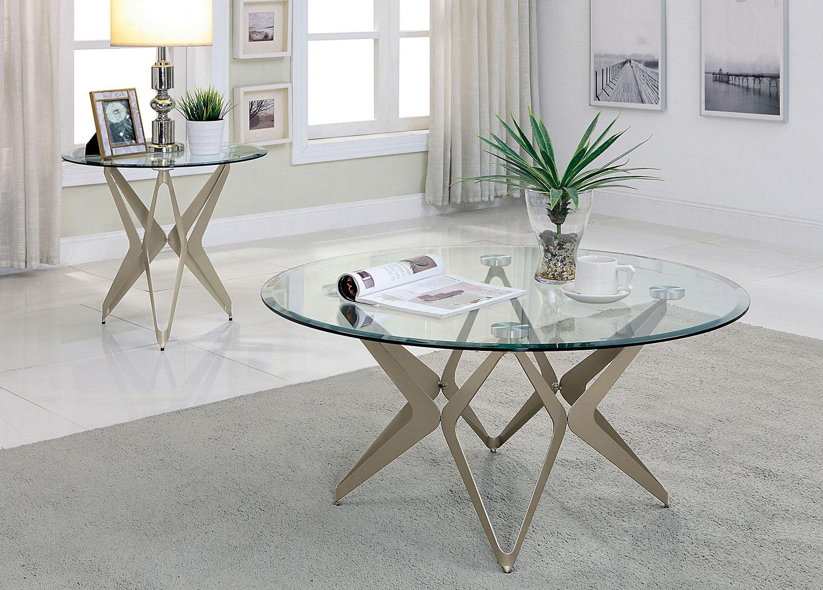 Alvise Champagne End Table - Image 2