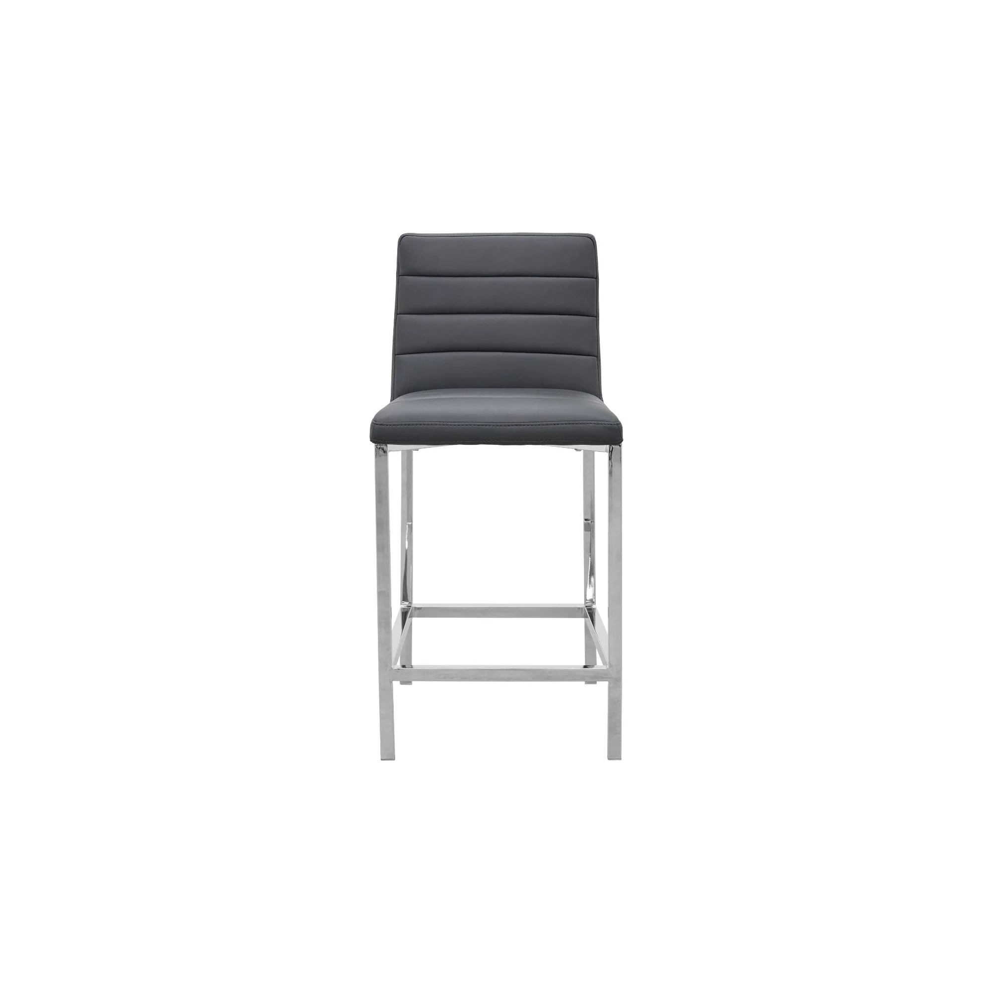 Amalfi Metal Back Counter Stool in Cobalt Leather (Set of 2) - Image 2