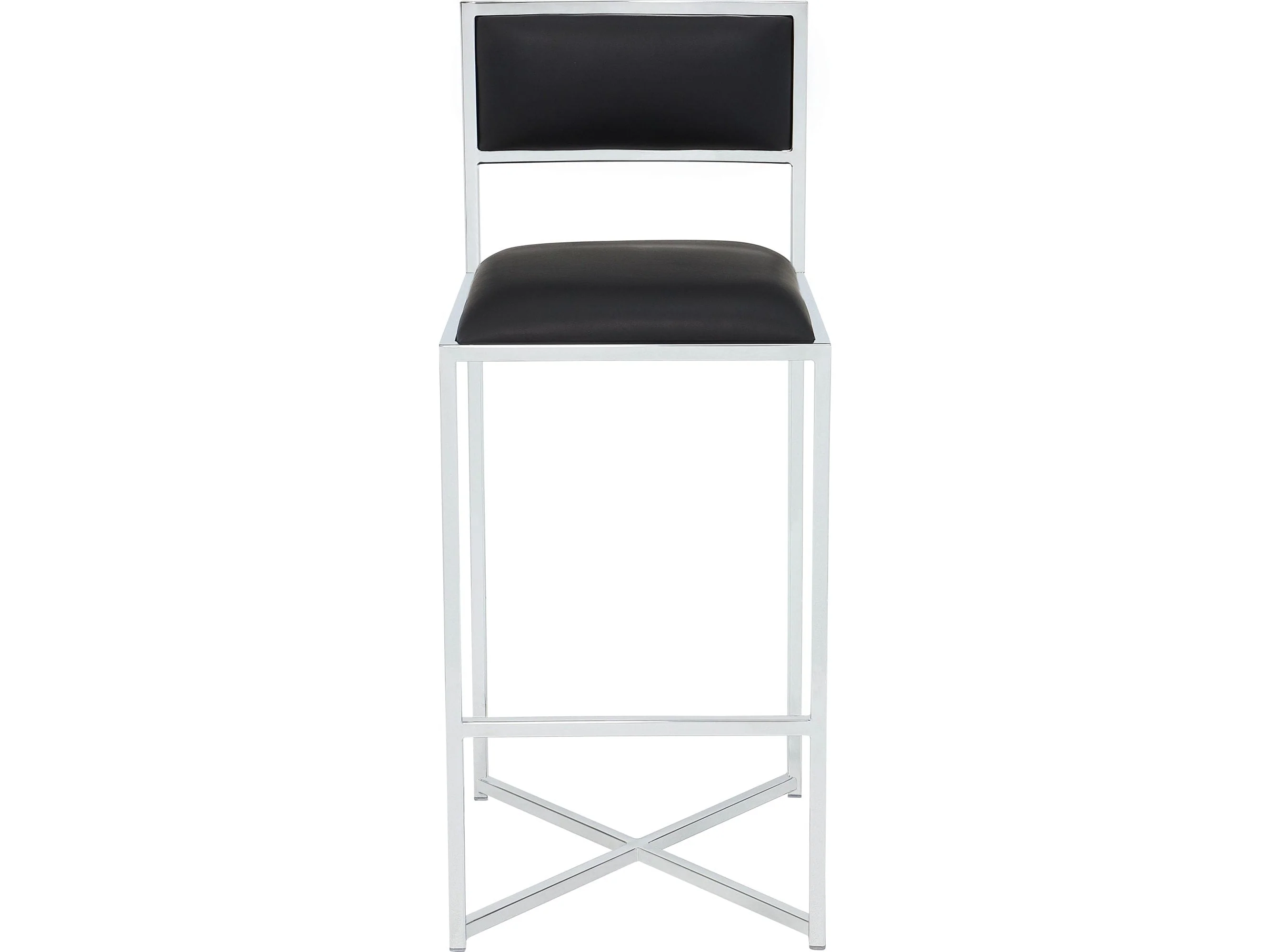 Amalfi Soot/Chrome X Base Bar Stool (Set of 2)