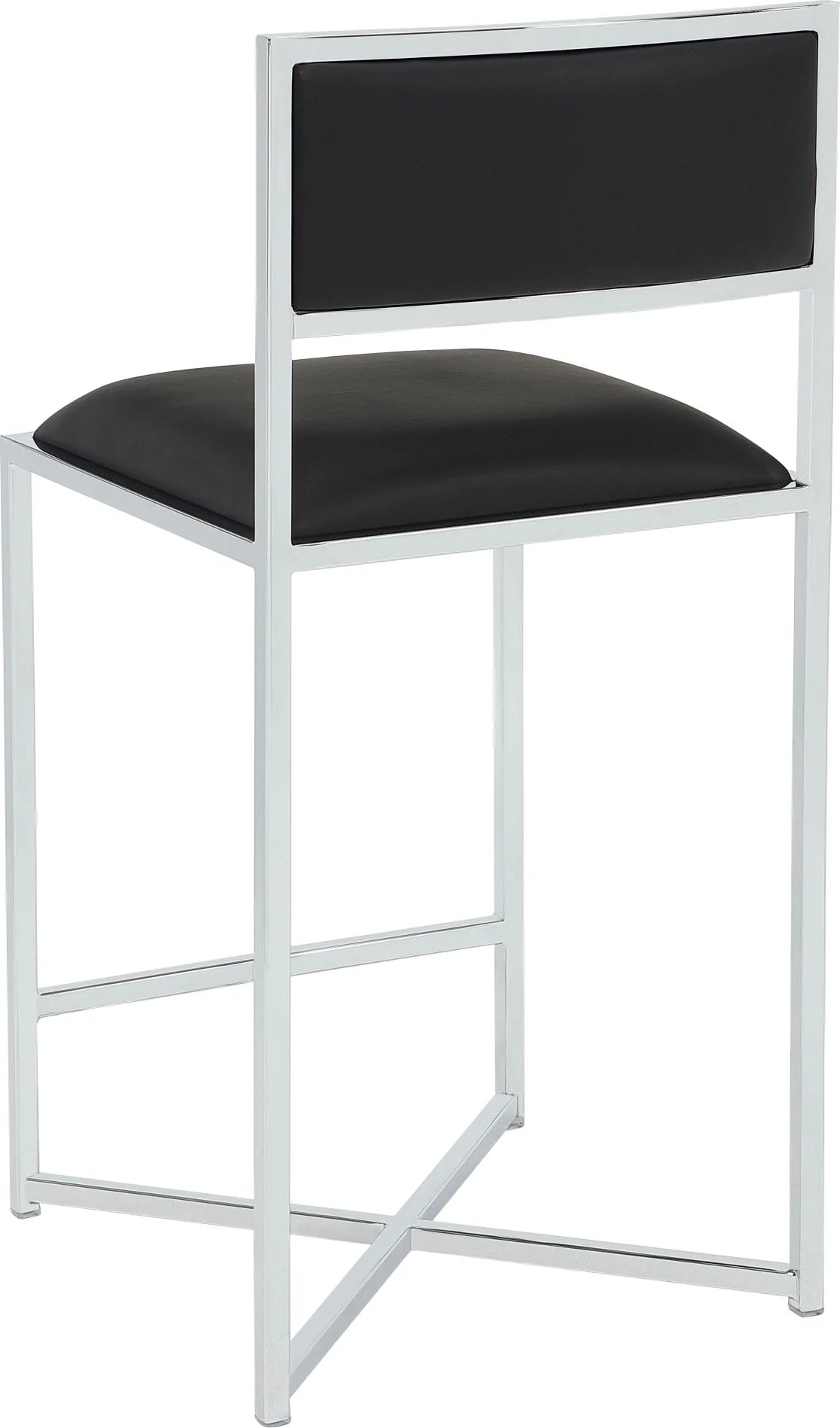 Amalfi Soot/Chrome X Base Counter Stool (Set of 2) - Image 4