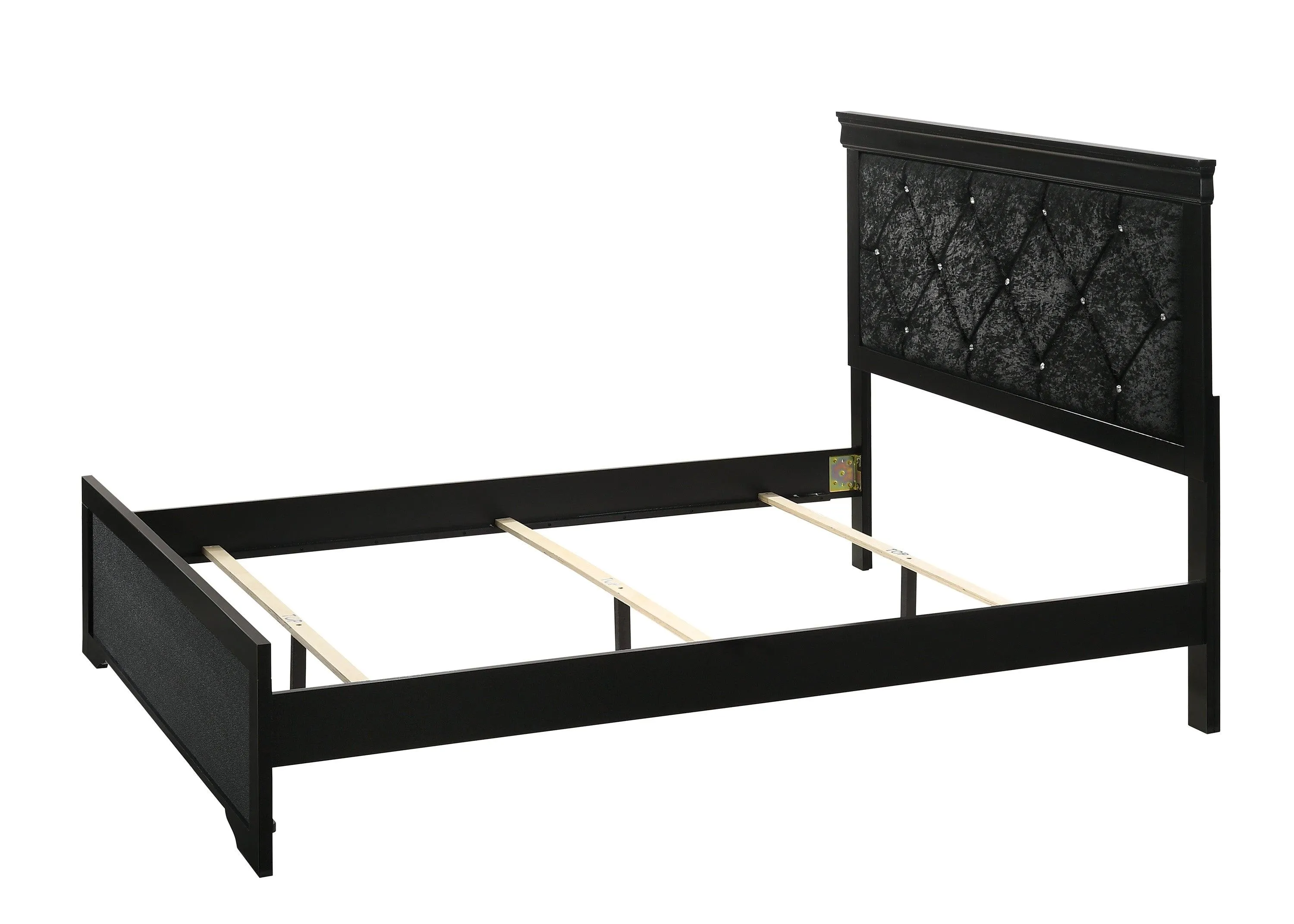 Amalia Black Twin Panel Bed - Image 3