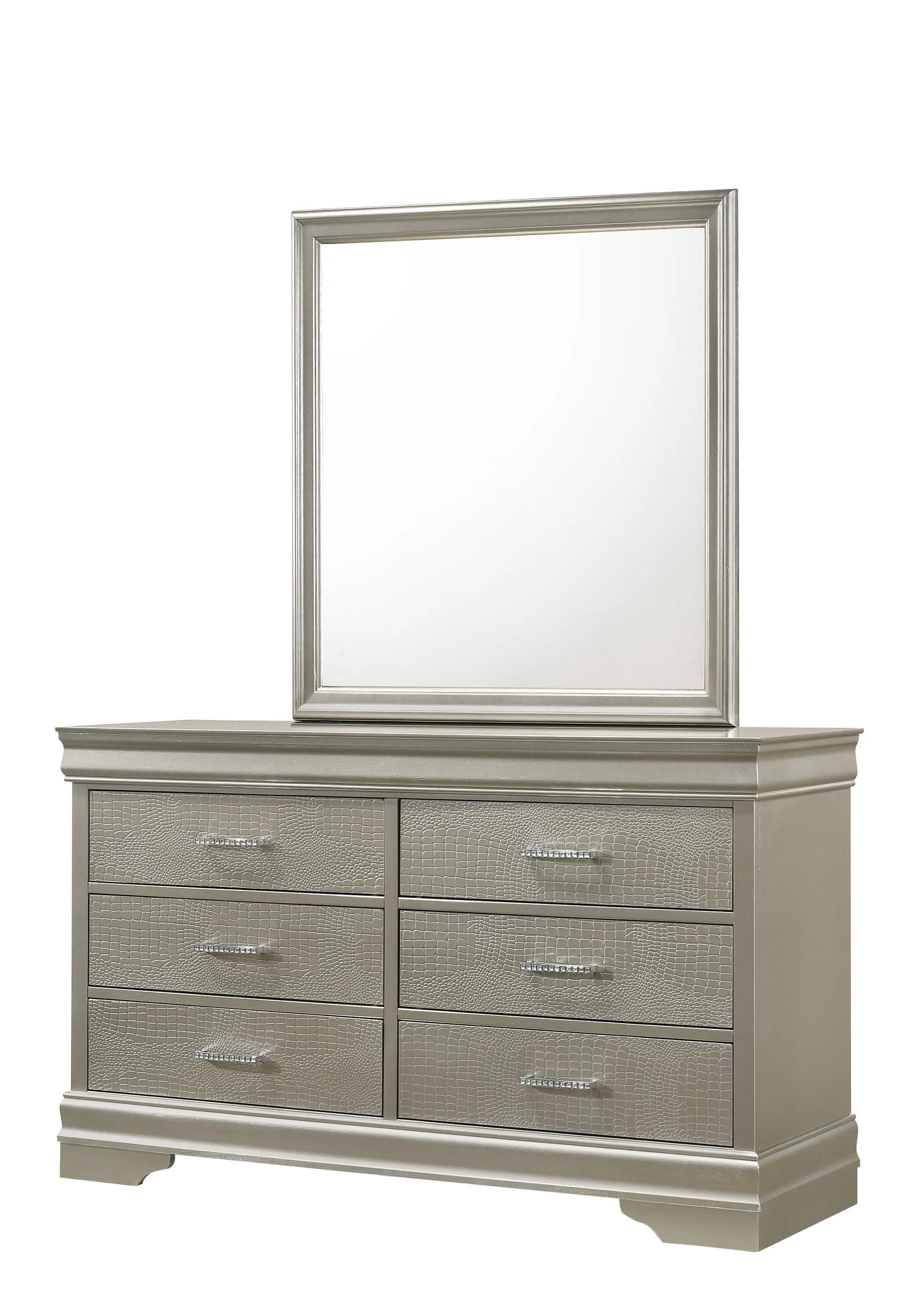 Amalia Champagne Silver Panel Youth Bedroom Set - Image 3