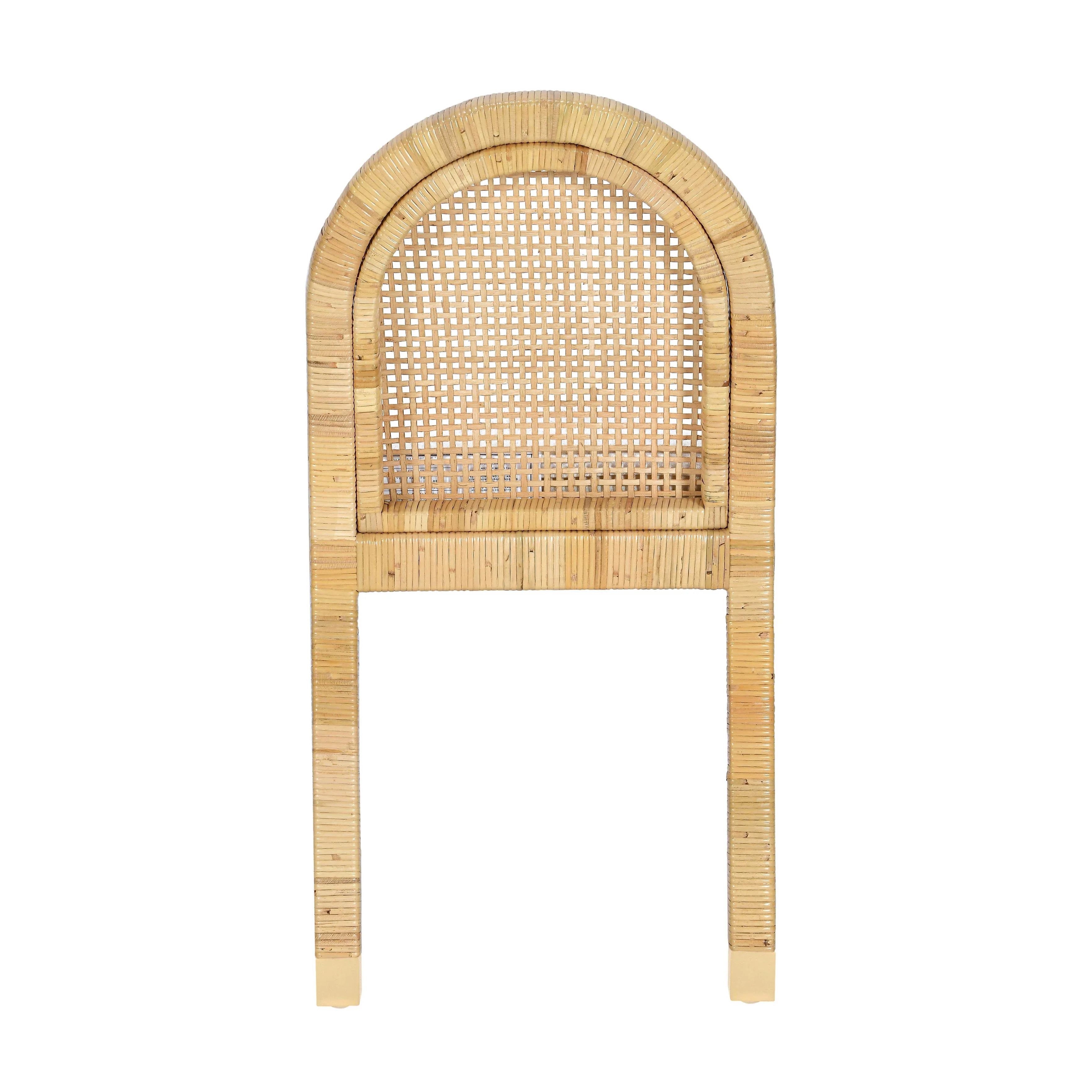 Amara Cream Linen Arched Dining Chair - Image 5