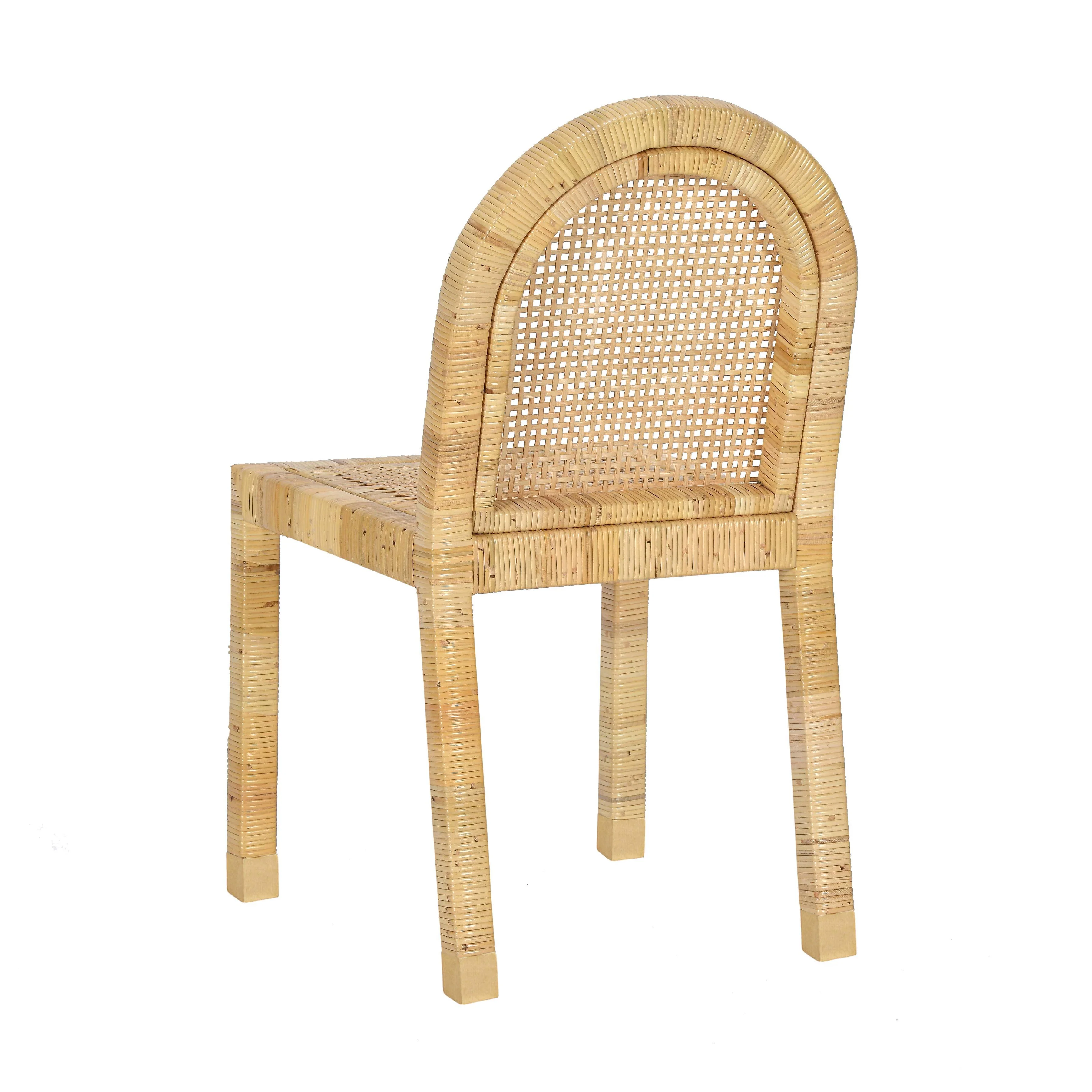 Amara Cream Linen Arched Dining Chair - Image 7