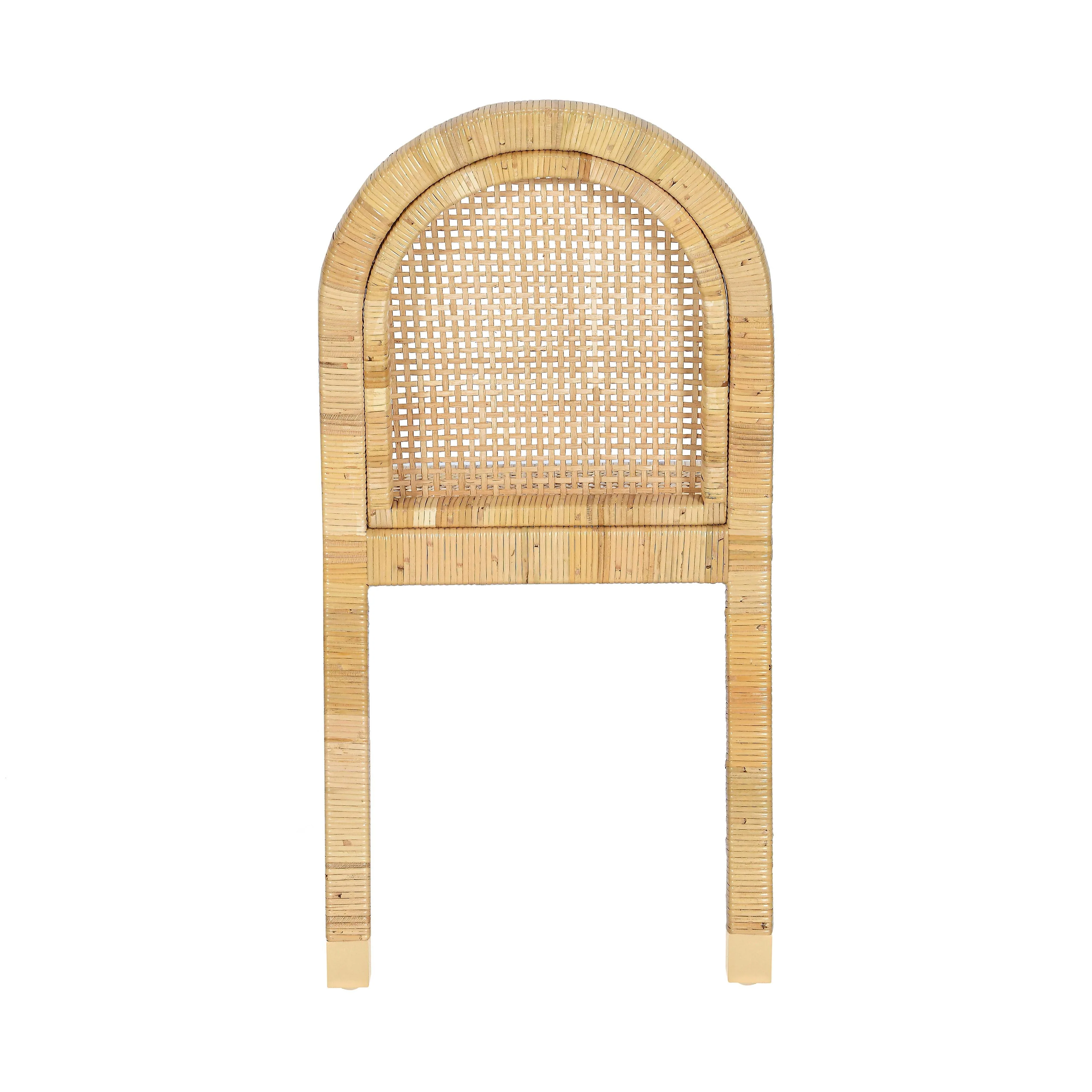 Amara Cream Linen Arched Dining Chair - Image 8