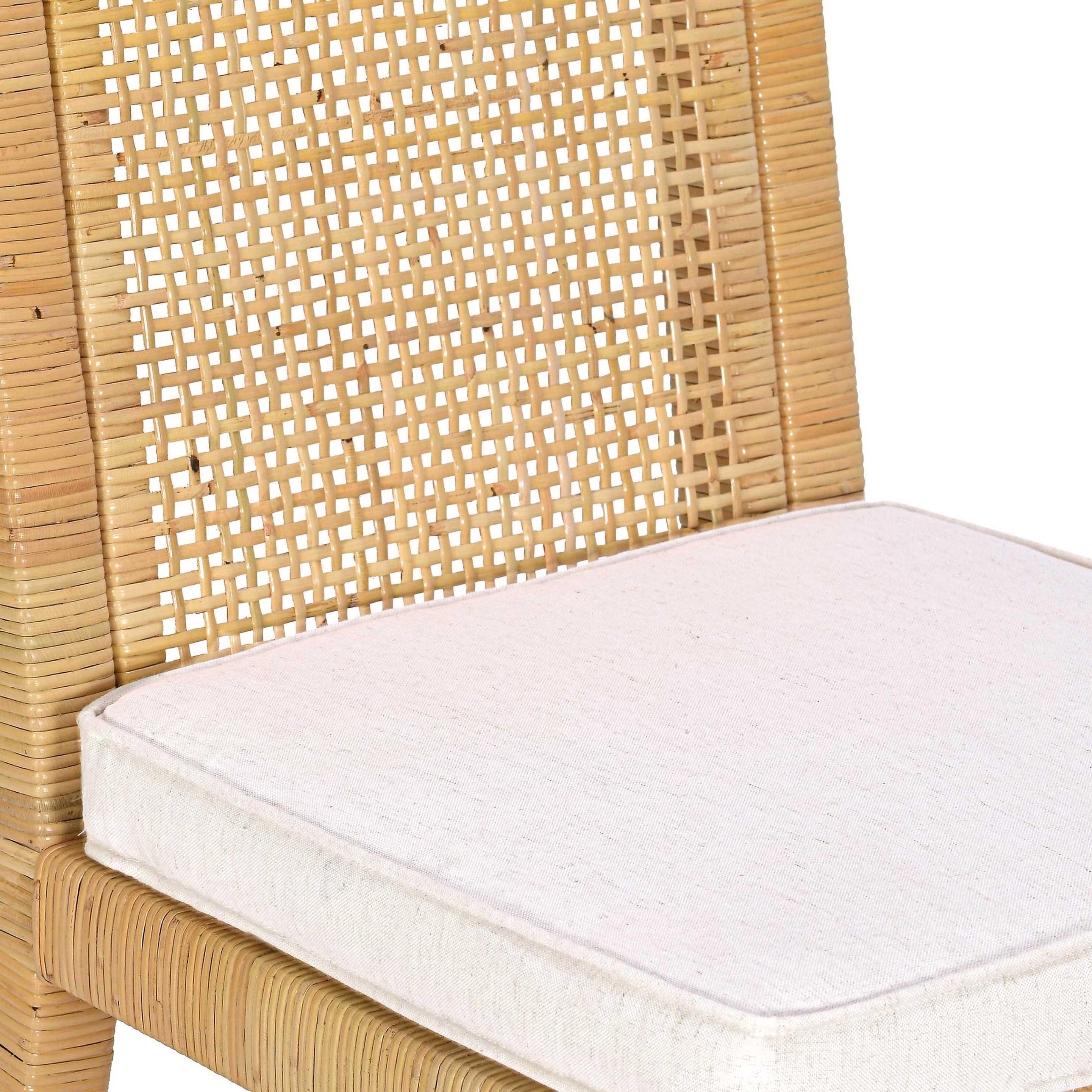 Amara Cream Linen Arched Dining Chair - Image 9