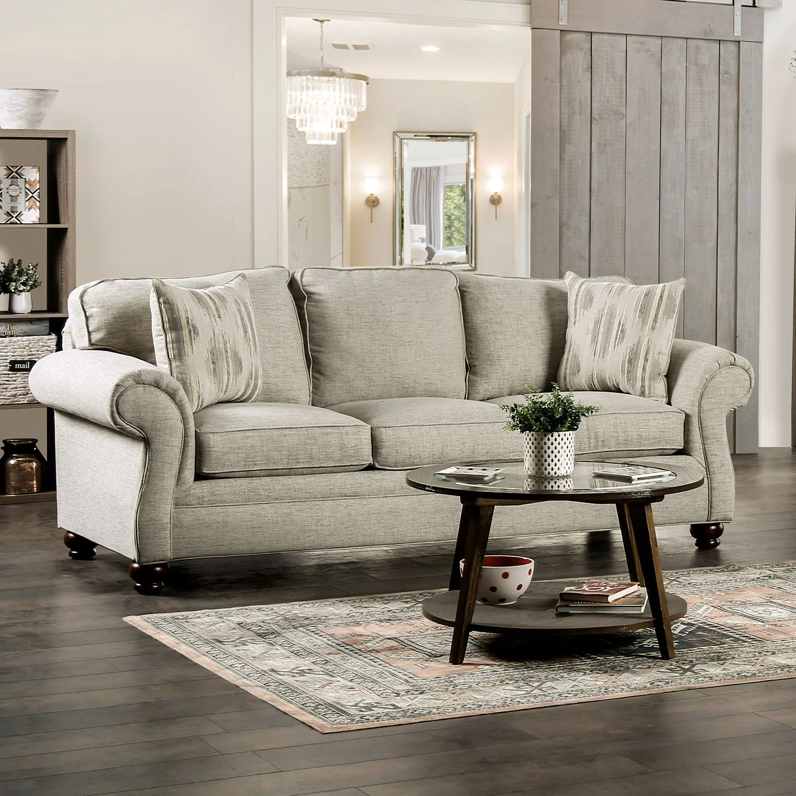 Amaya Cream Sofa & Loveseat - Image 2