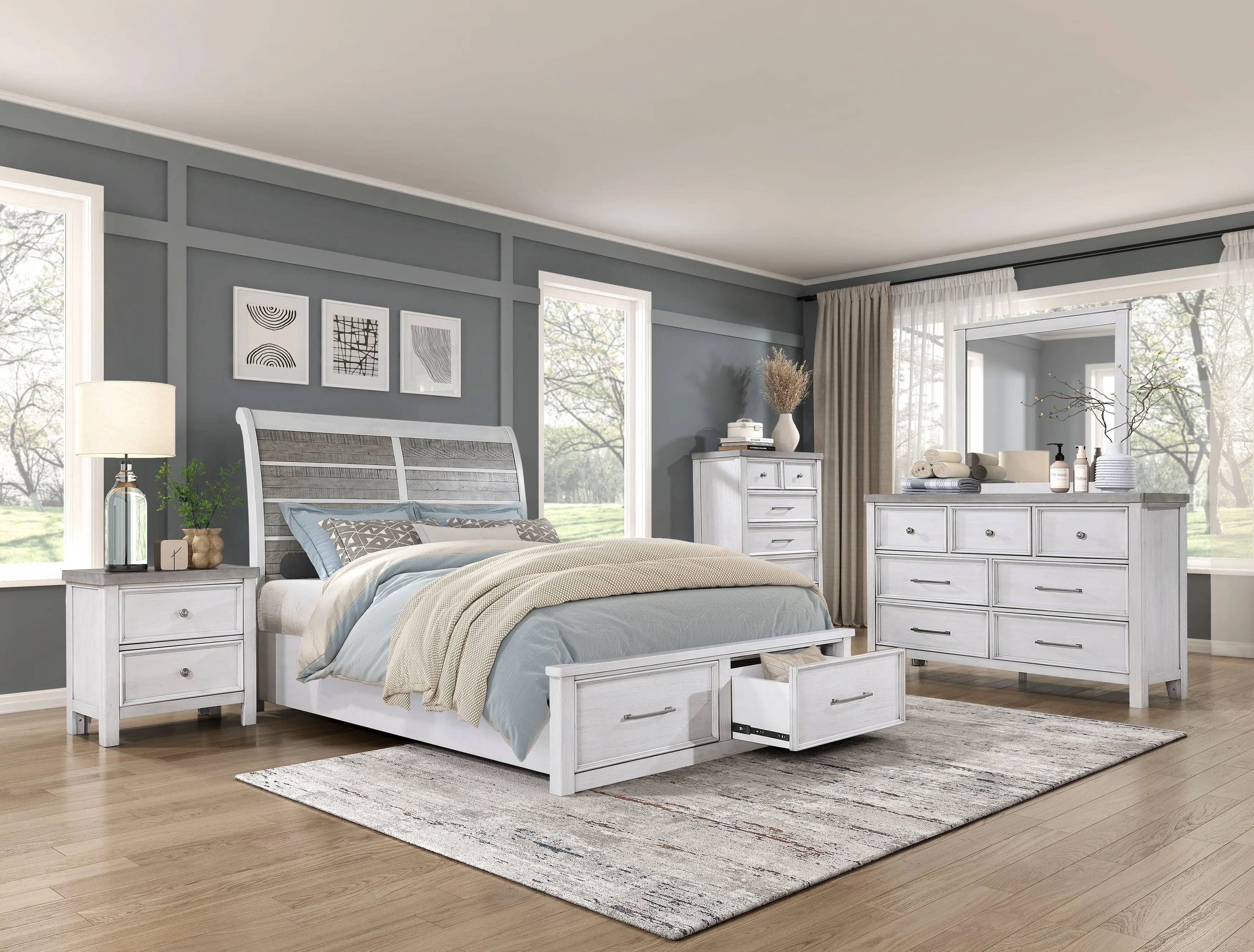 Ambrose Antique White/Gray Chest - Image 3