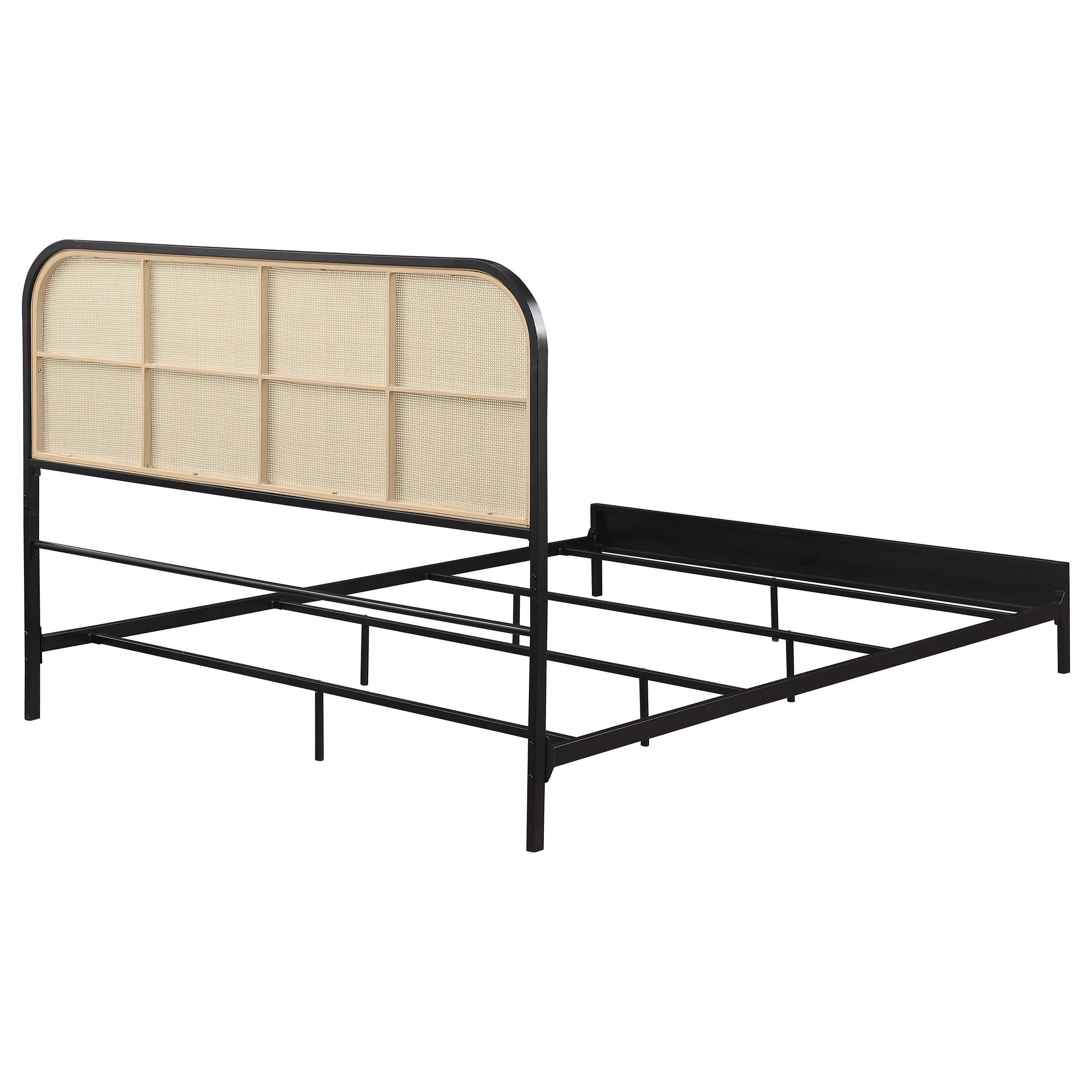 Amherst Black Radio Weave Rattan Metal Queen Bed - Image 6