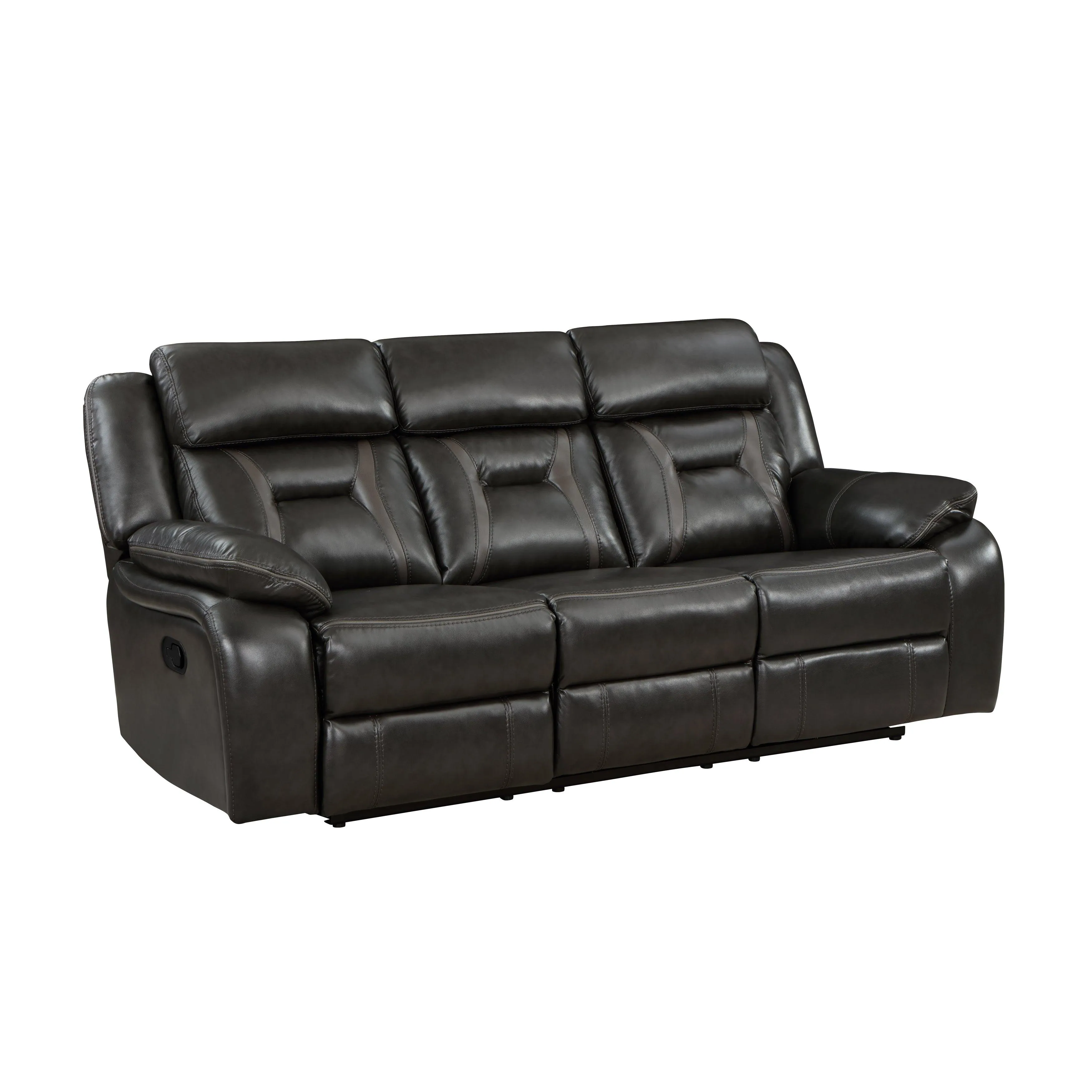 Amite Dark Gray Double Reclining Sofa - Image 3